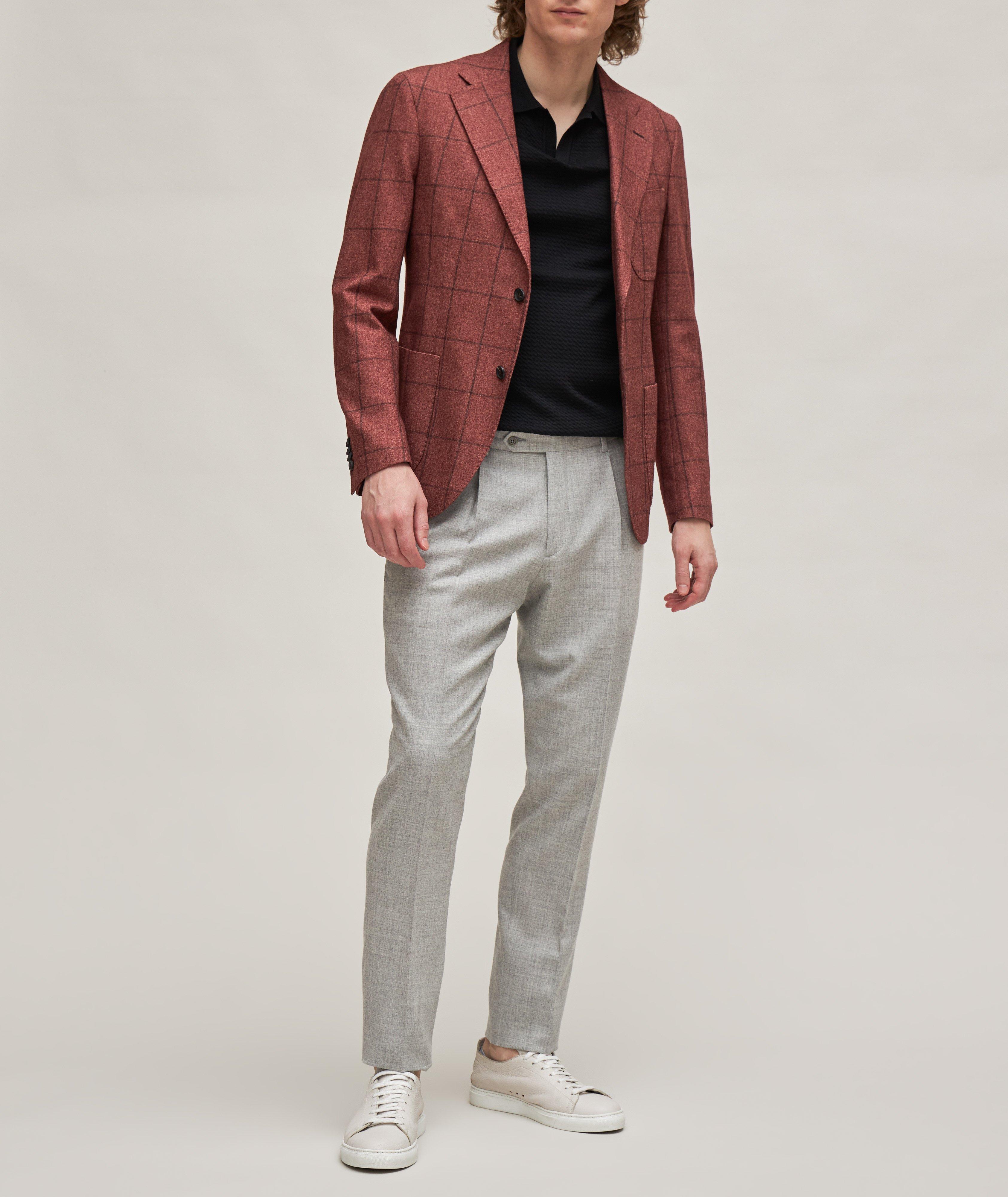 Berlino Windowpane Virgin Wool, Cotton & Silk Sport Jacket image 3