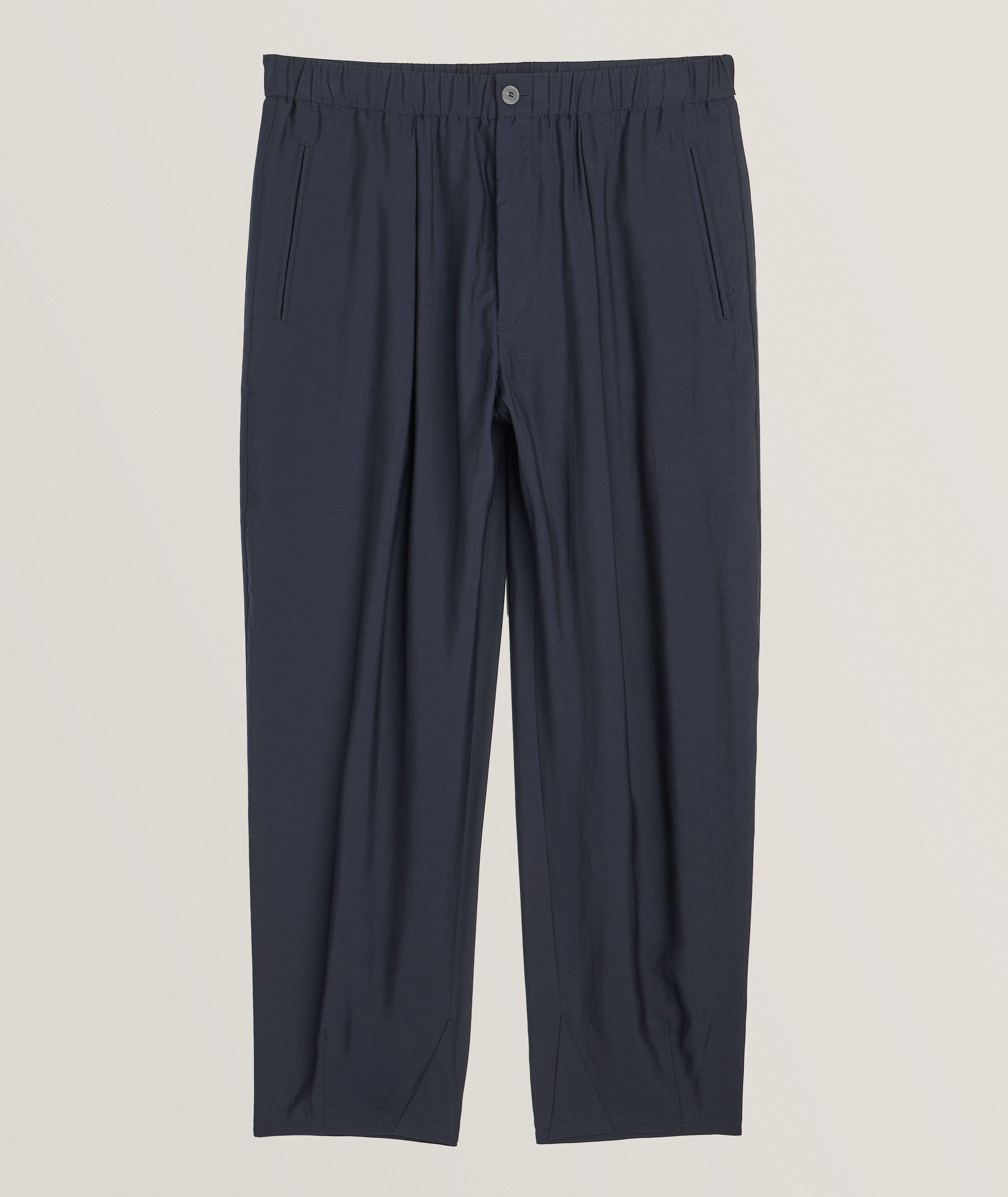 Pleated Lyocell-Silk Trousers