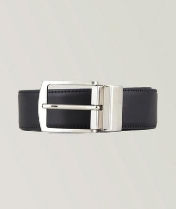 小物 90s Emporio Armani Cross Stitched Belt EMPORIO ARMANI Reversible belt in two-tone leather with all