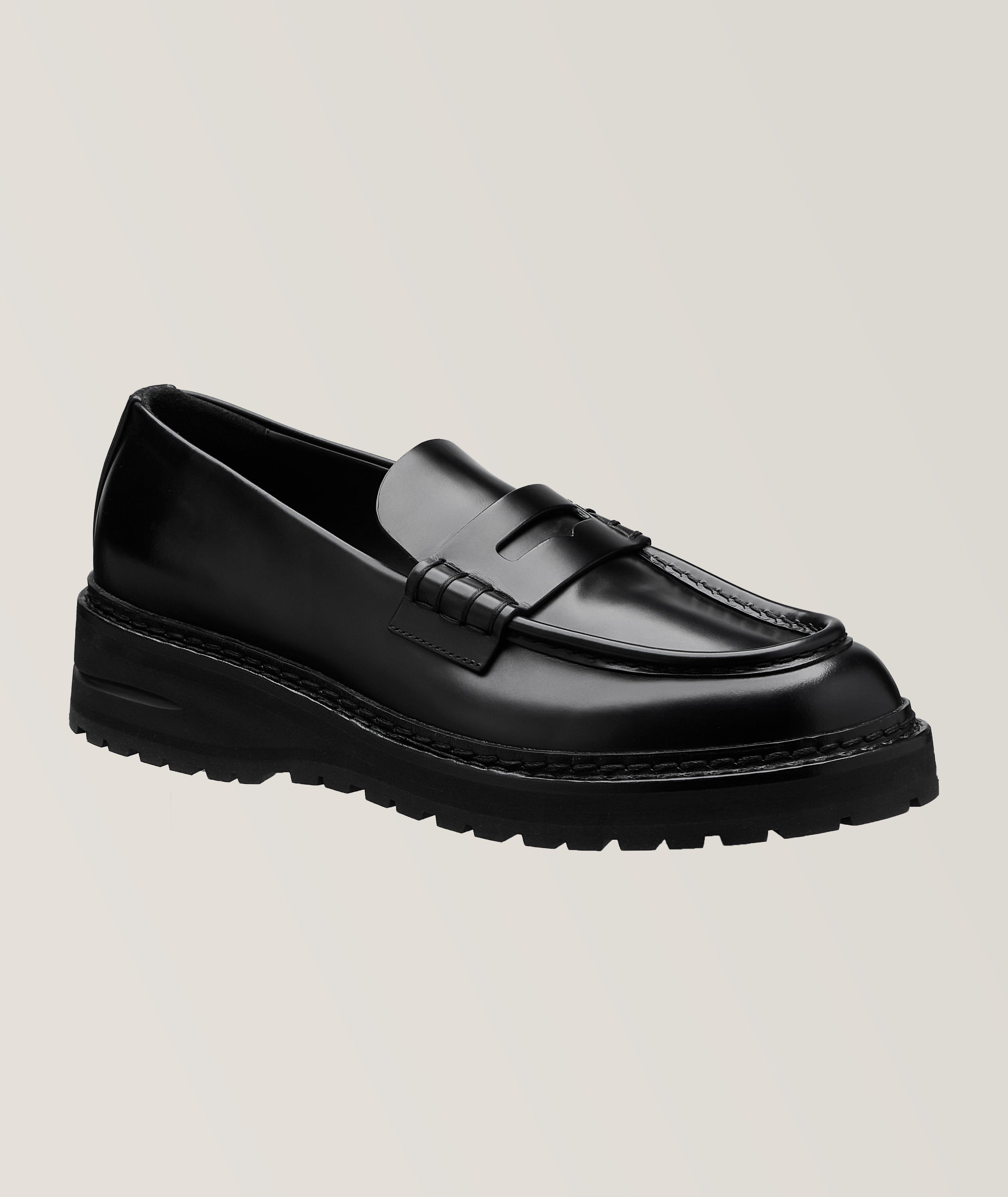 Giorgio Armani Flâneur En Cuir Avec Semelle Imposante En Noir , Taille Homme 11