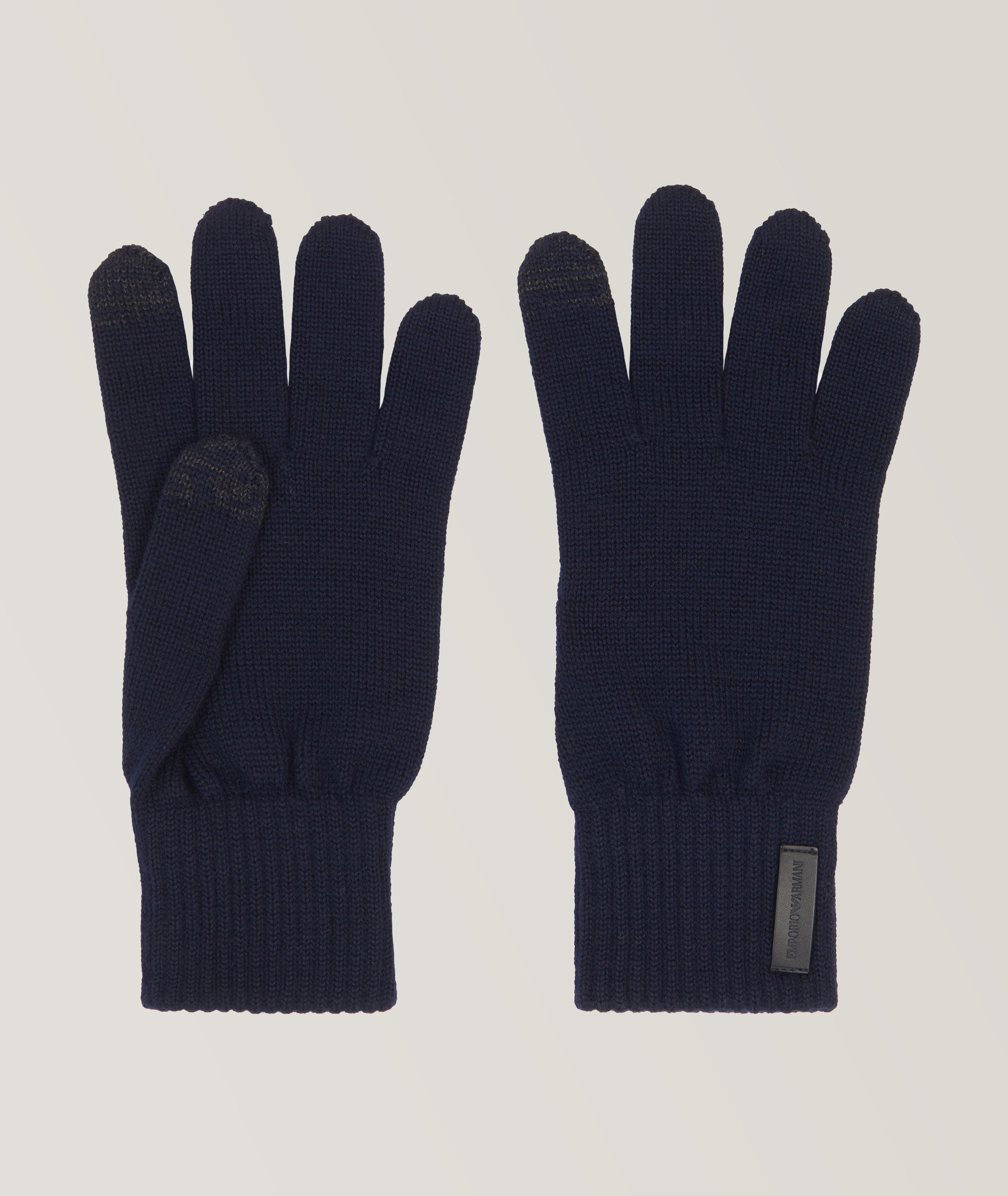 Logo Patch Wool Gloves