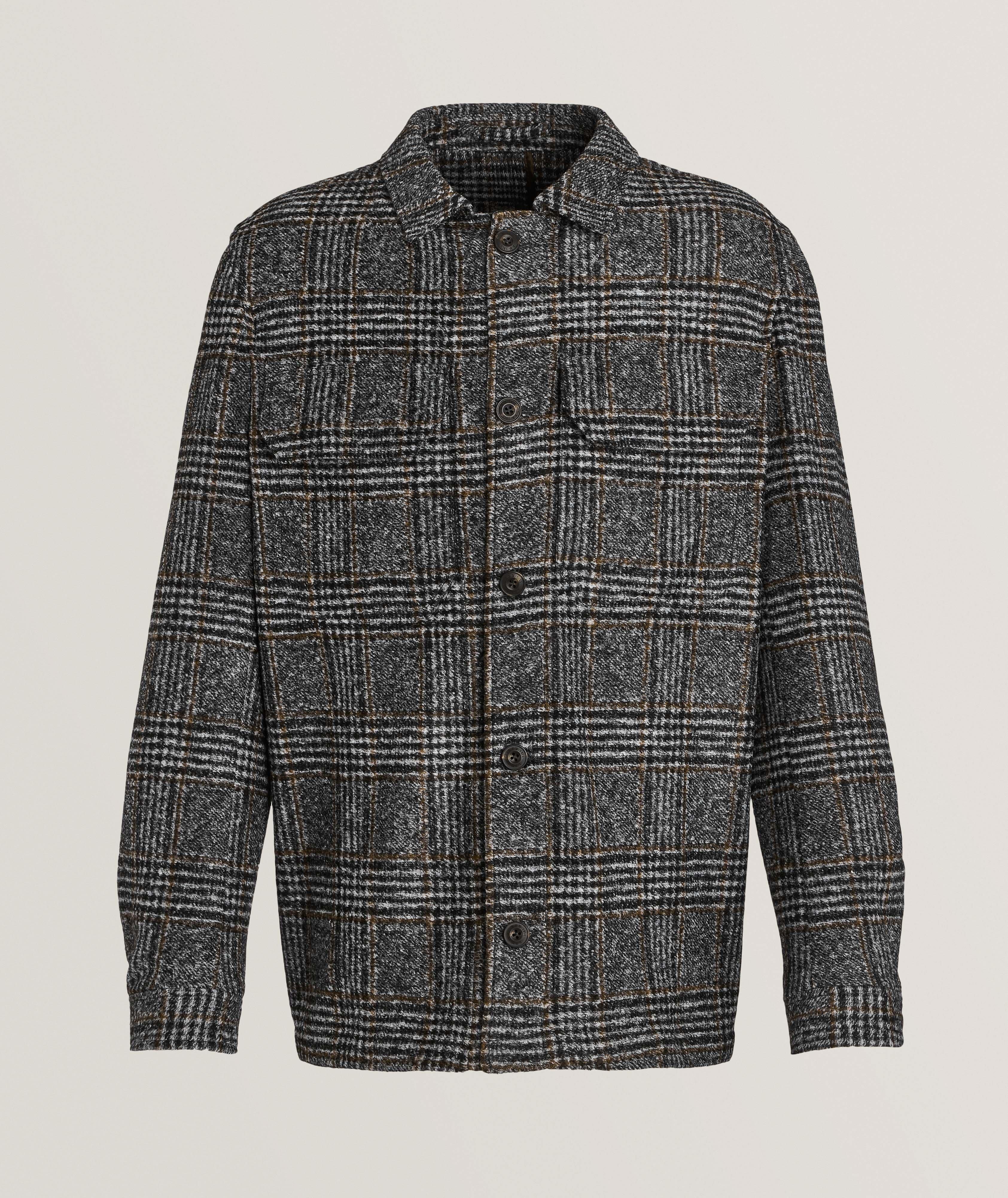 Windowpane Acrylic-Blend Overshirt