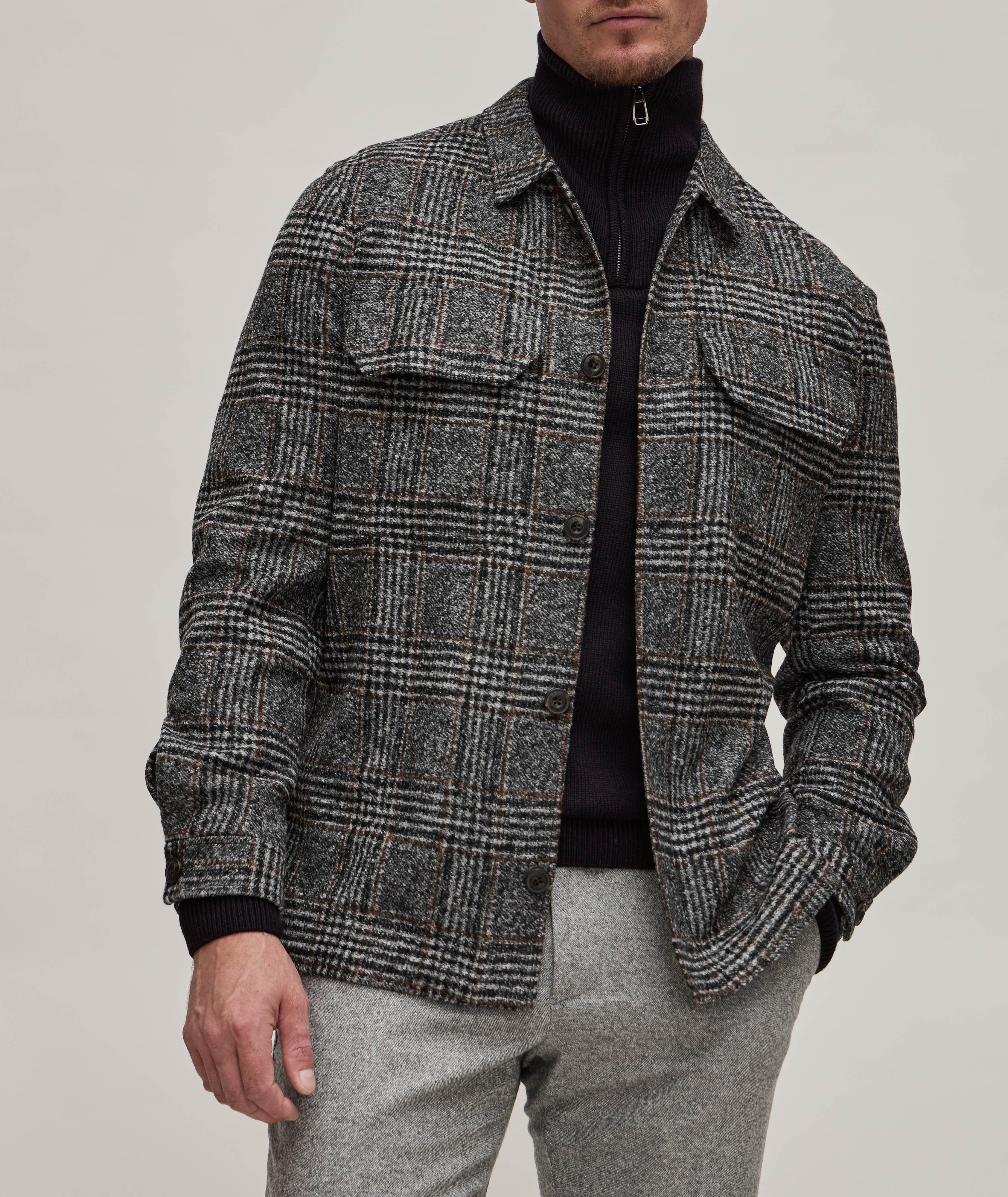 Windowpane Acrylic-Blend Overshirt image 1