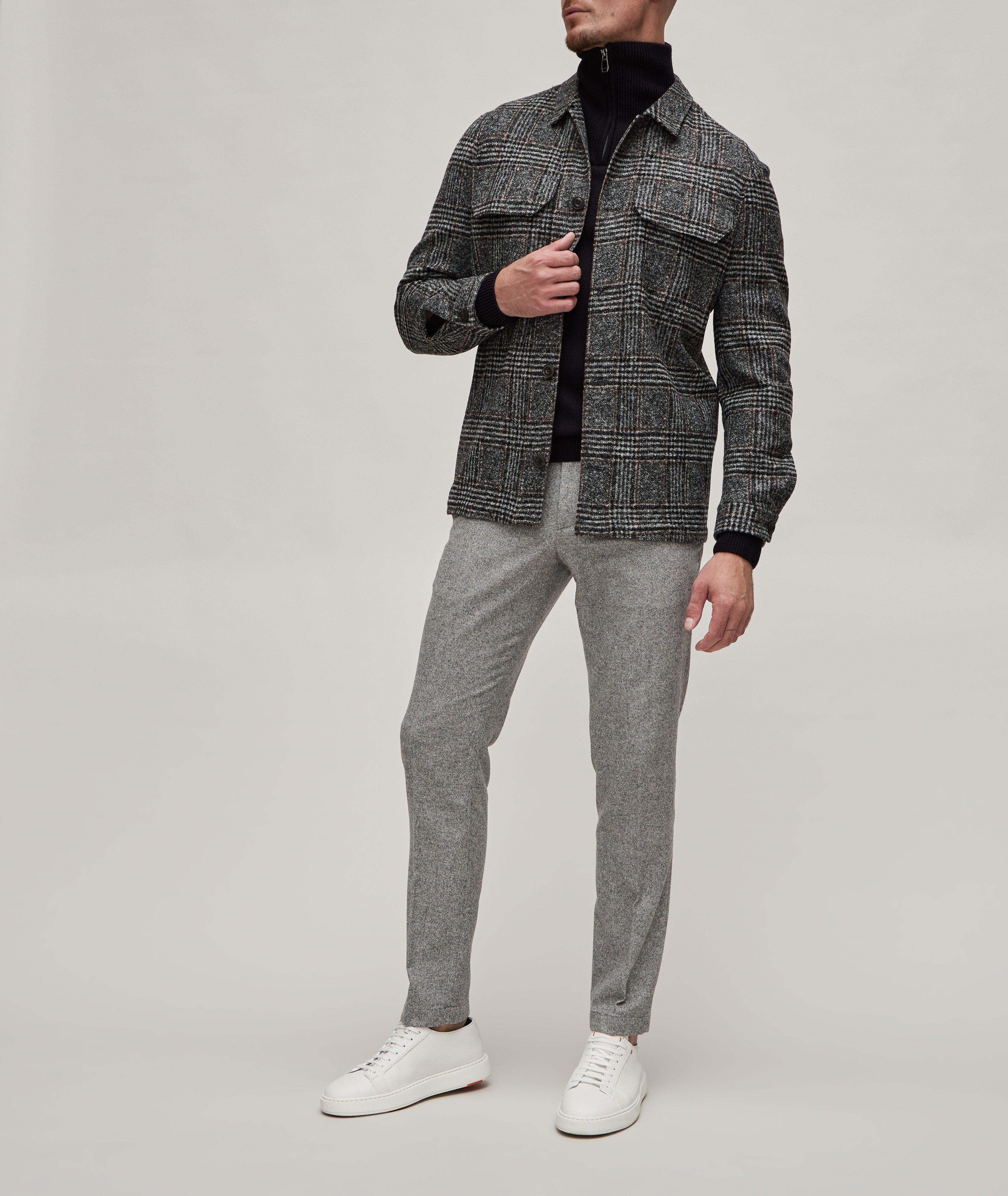 Windowpane Acrylic-Blend Overshirt image 3