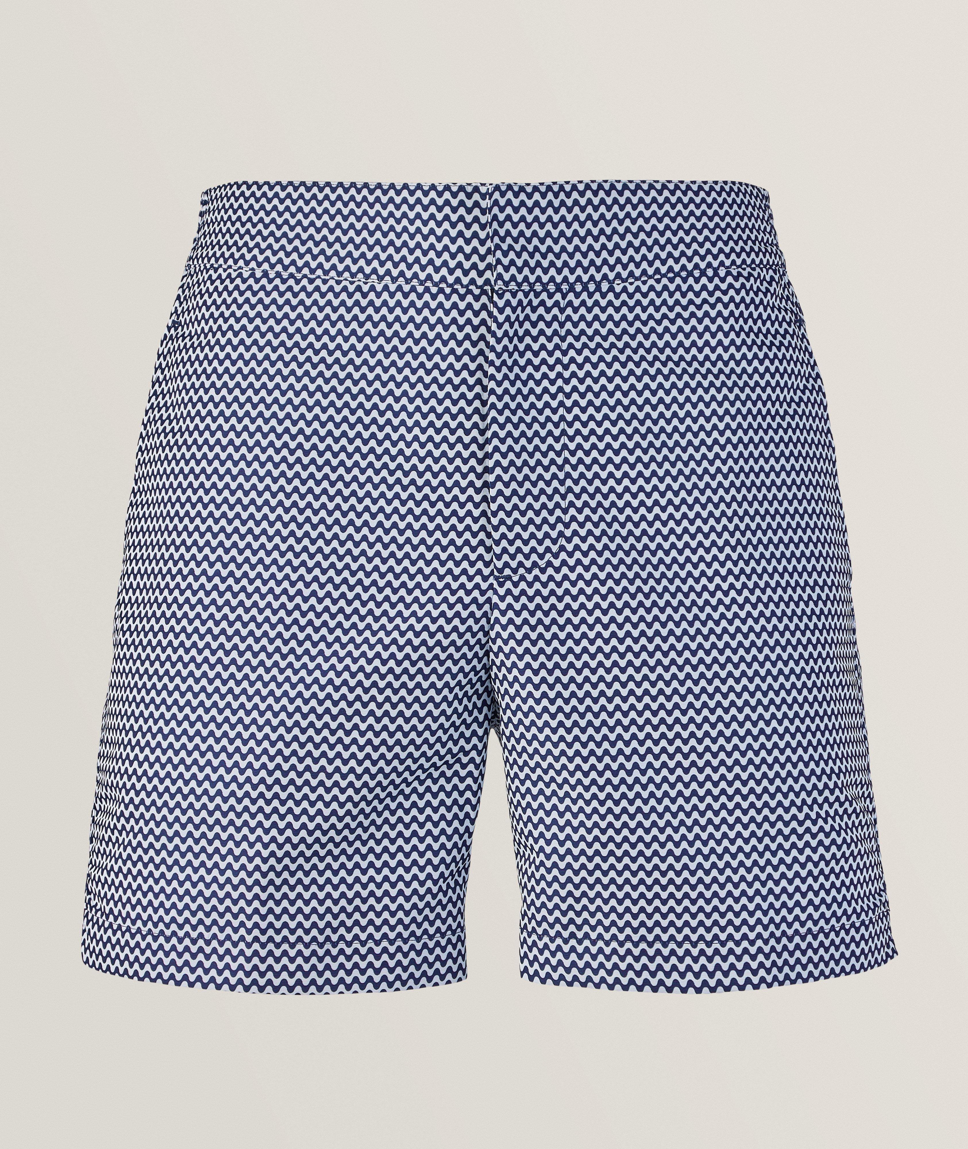 Frescobol Carioca Short De Bain Avec Imprimé Copacabana En Bleu , Taille Homme 36