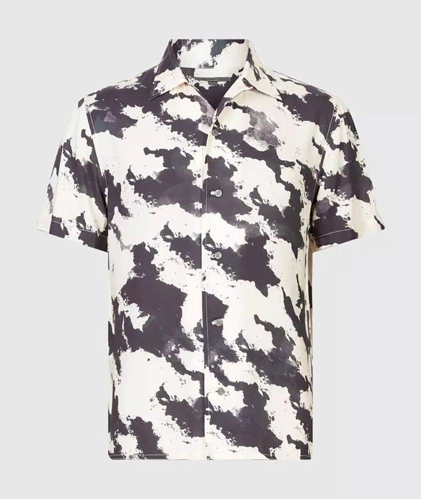 John Varvatos Chemise Décontractée Danny À Manches Courtes En Multicolor , Taille Homme Petit