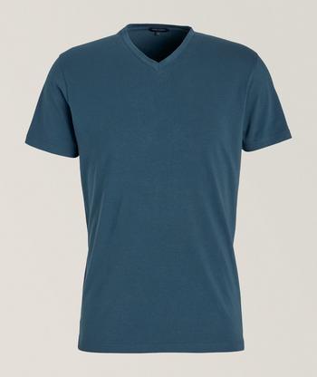 V Neck Sports T-Shirt for Men - Grey Jaquard (No Exchange No Return)