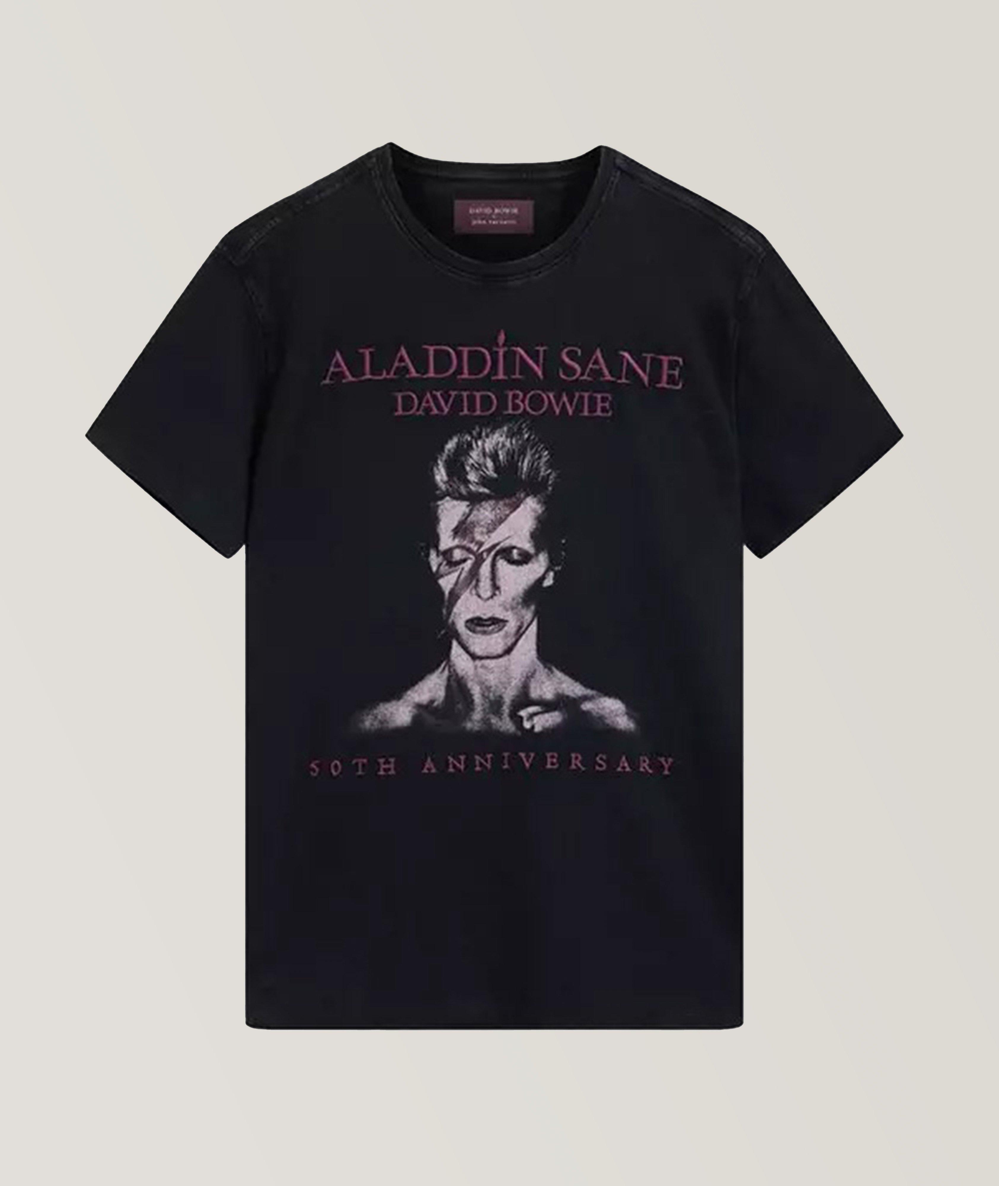 John Varvatos Limited Edition David Bowie Collection 50Th Ann. Aladdin Sane T-Shirt In Black , Men's Size 2XL