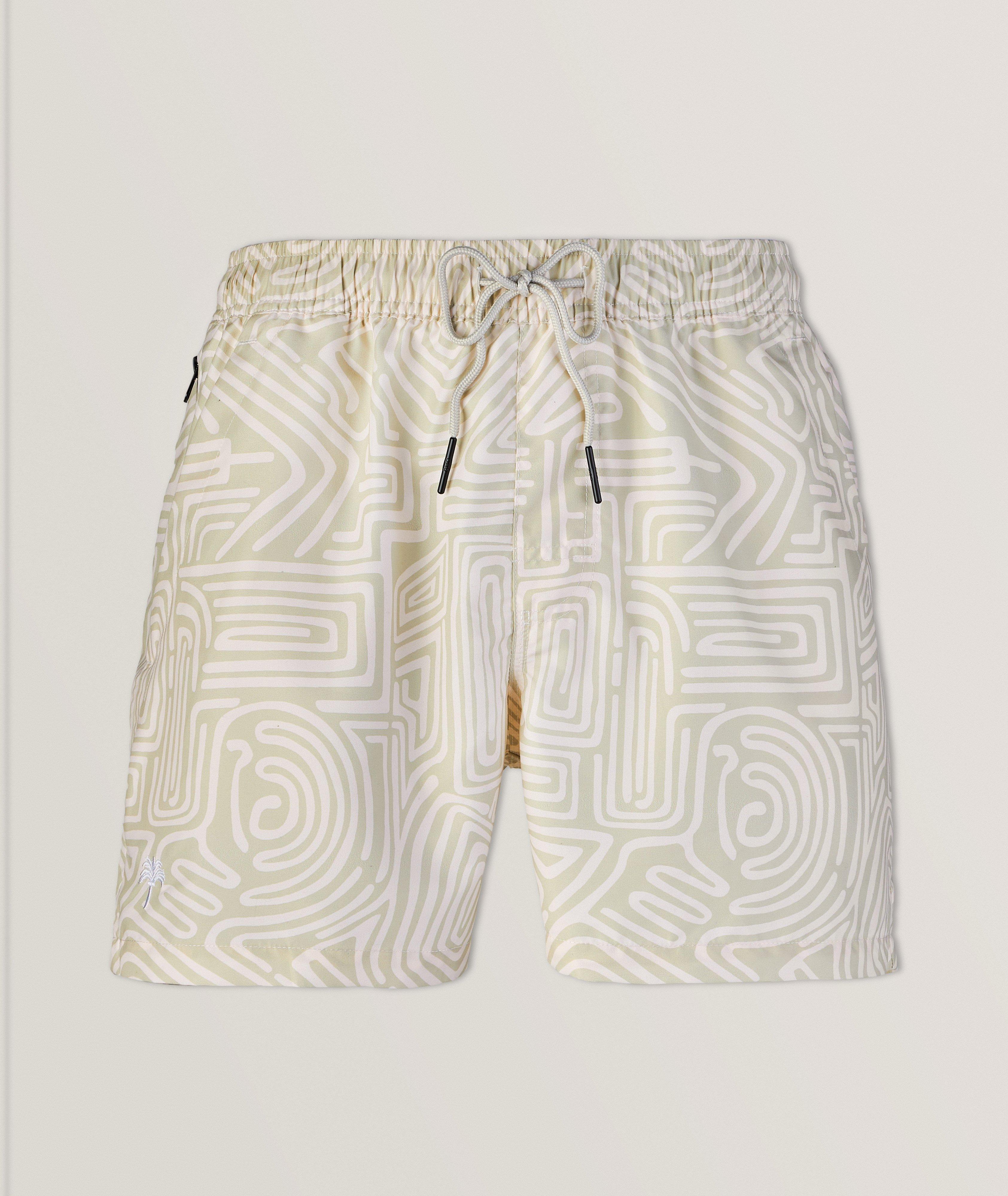 Geometric Spiral Swim Shorts