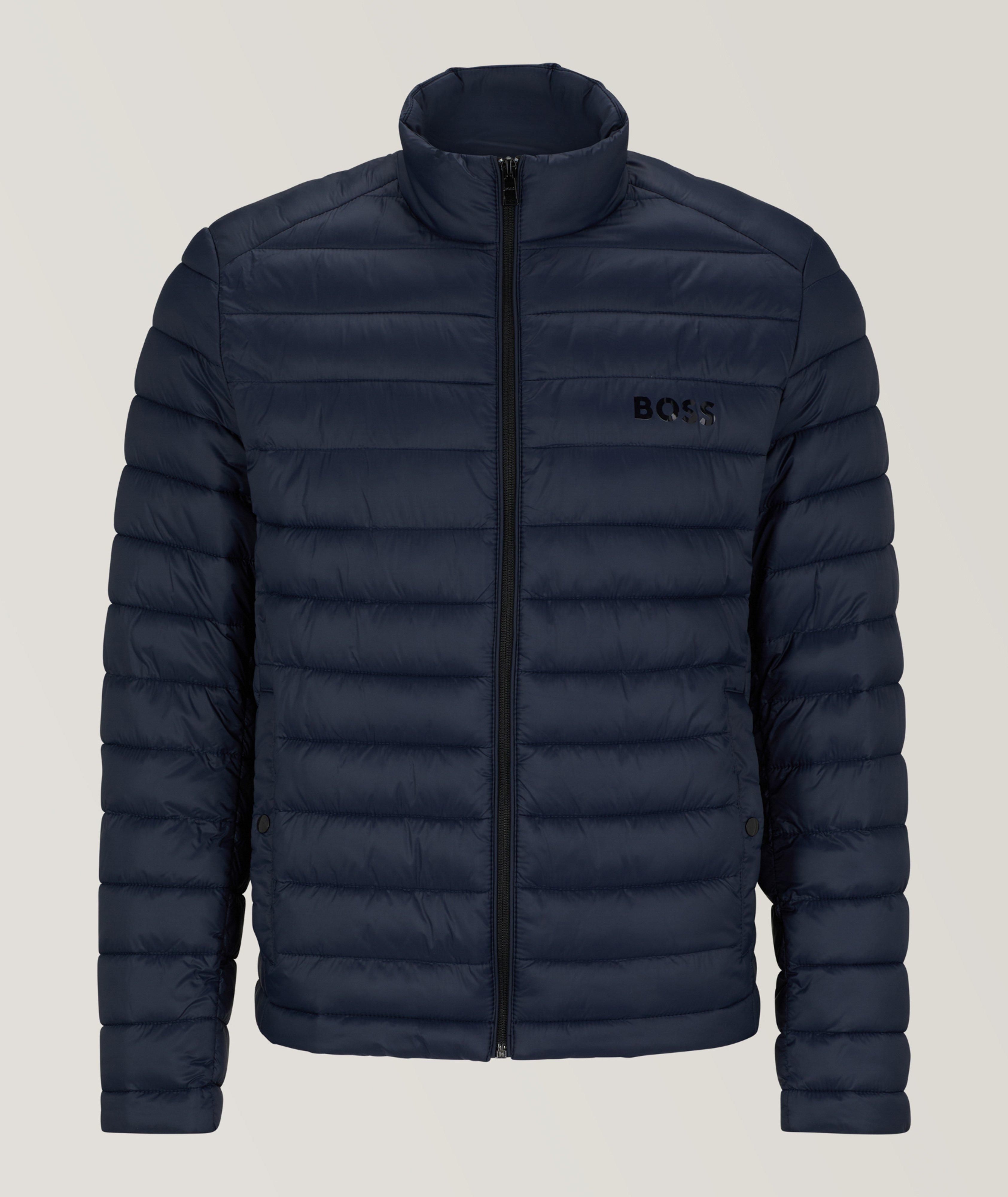 BOSS Blouson Résistant À L’Eau En Tissu Technique En Bleu , Taille Homme 48