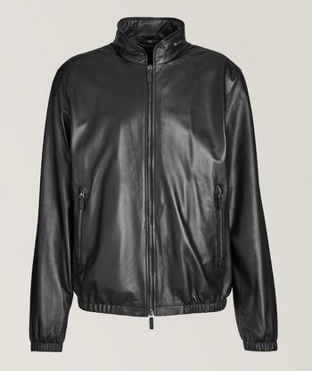 TOM FORD Stamped Tejus Zip Racer Jacket | Leather | Harry Rosen