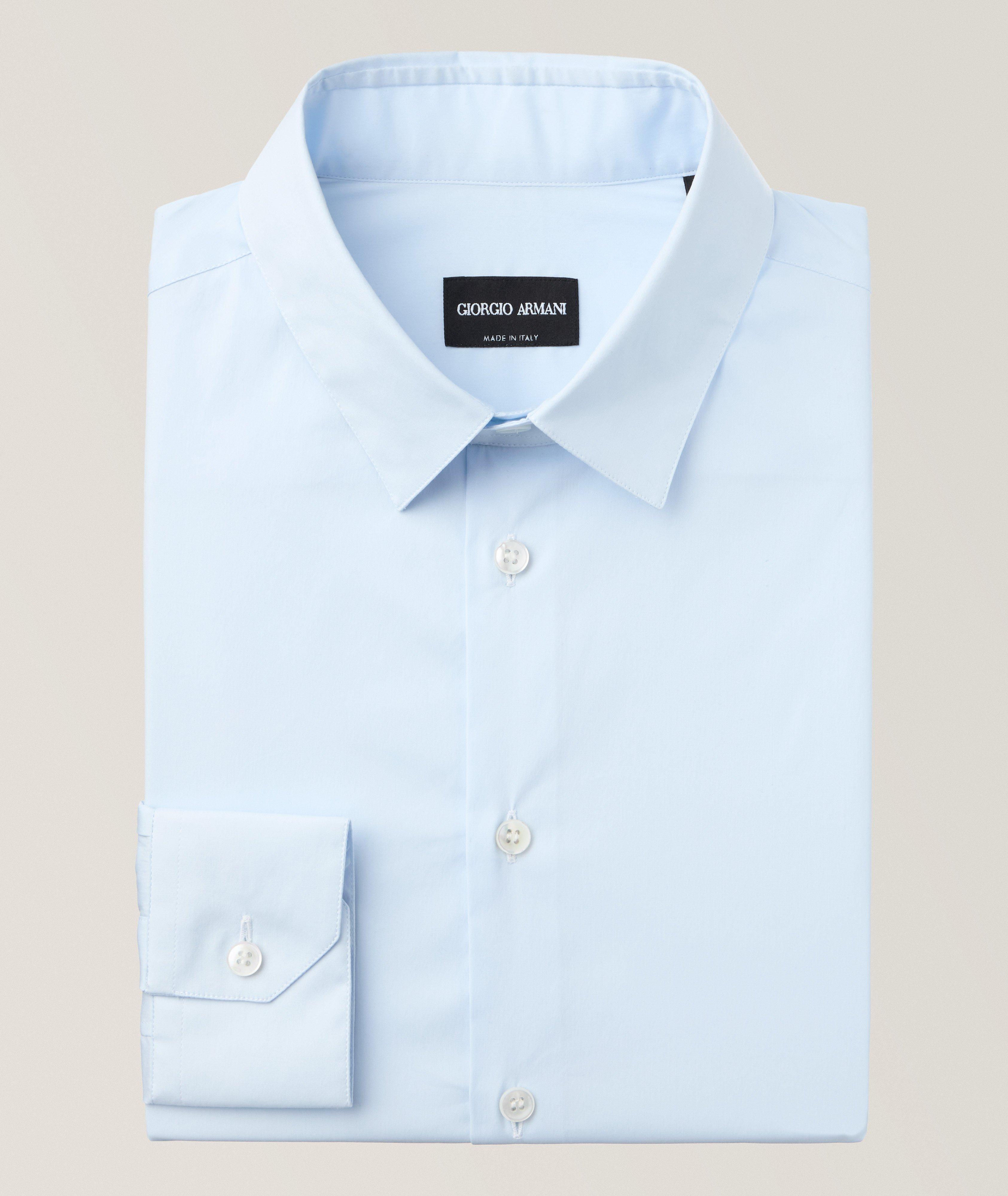 Stretch-Cotton Blend Dress Shirt