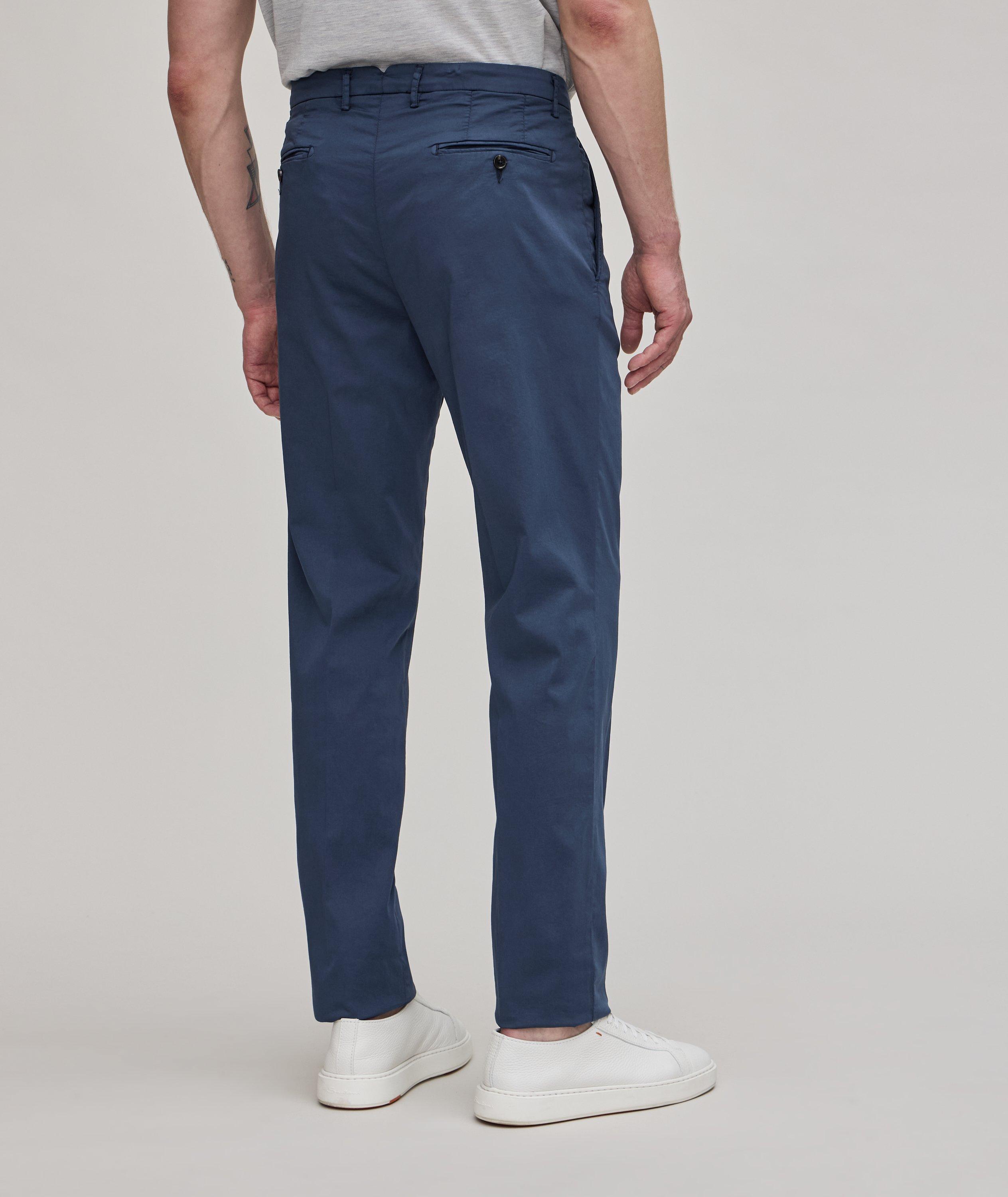 Garment Dyed Stretch Cotton-Silk Chinos  image 2