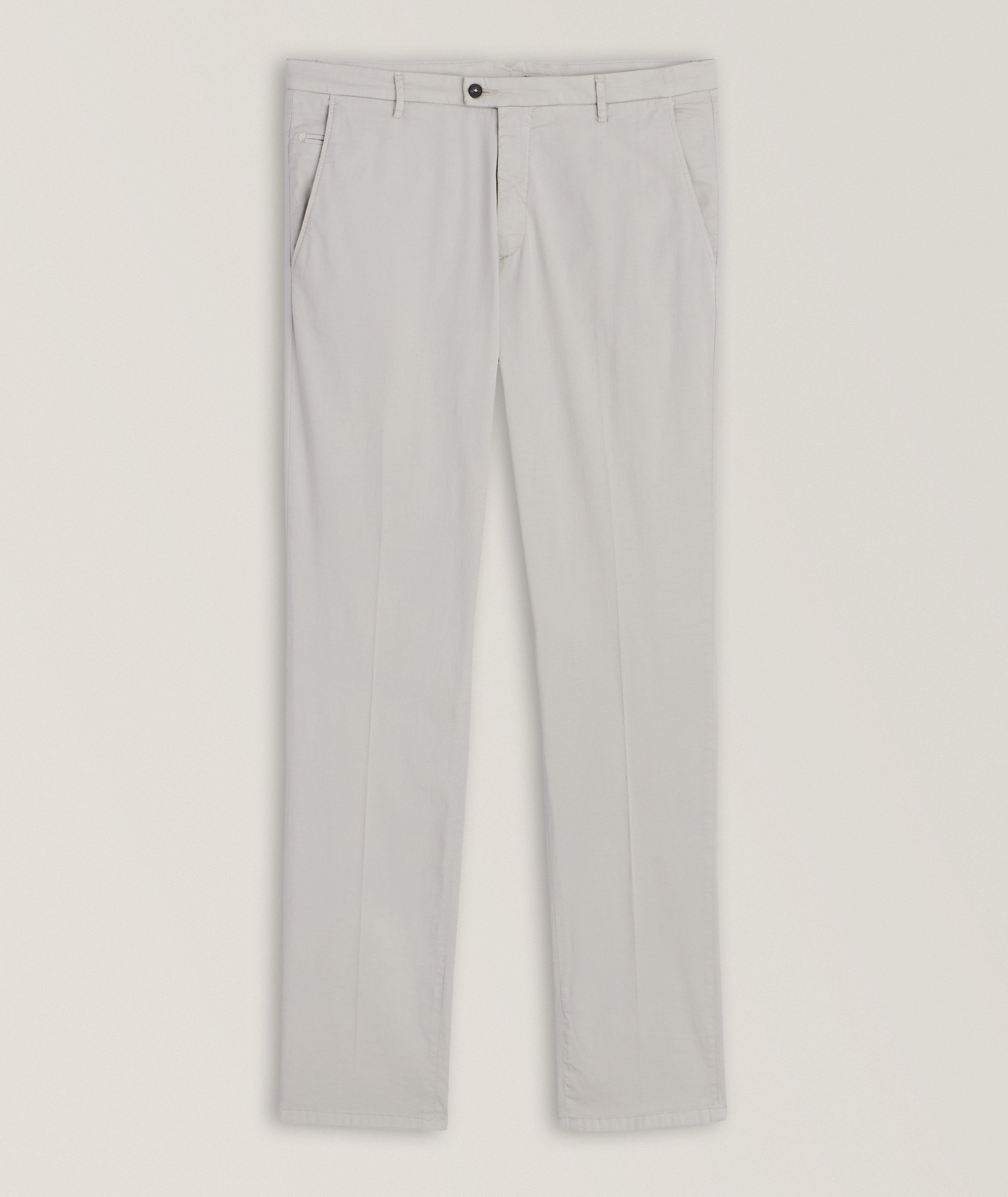 Maurizio Baldassari Chino En Mélange De Coton Teint En Pièce En Beige , Taille Homme 54