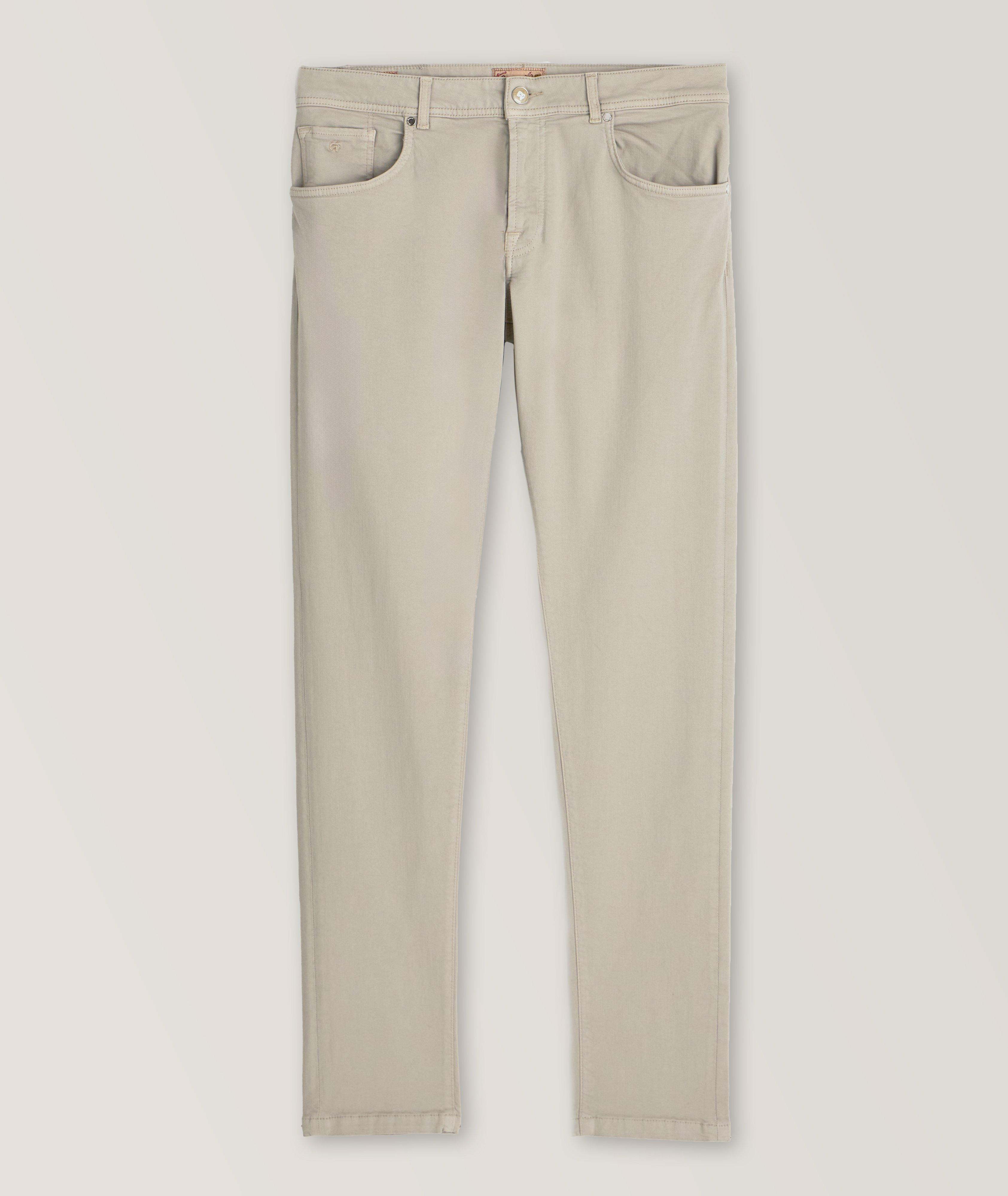 Marco Pescarolo Pantalon En Coton Extensible En Beige , Taille Homme 54