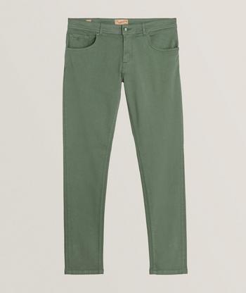 Marco Pescarolo 5-Pocket Style Vintage Washed Stretch-Cotton Jeans, Pants