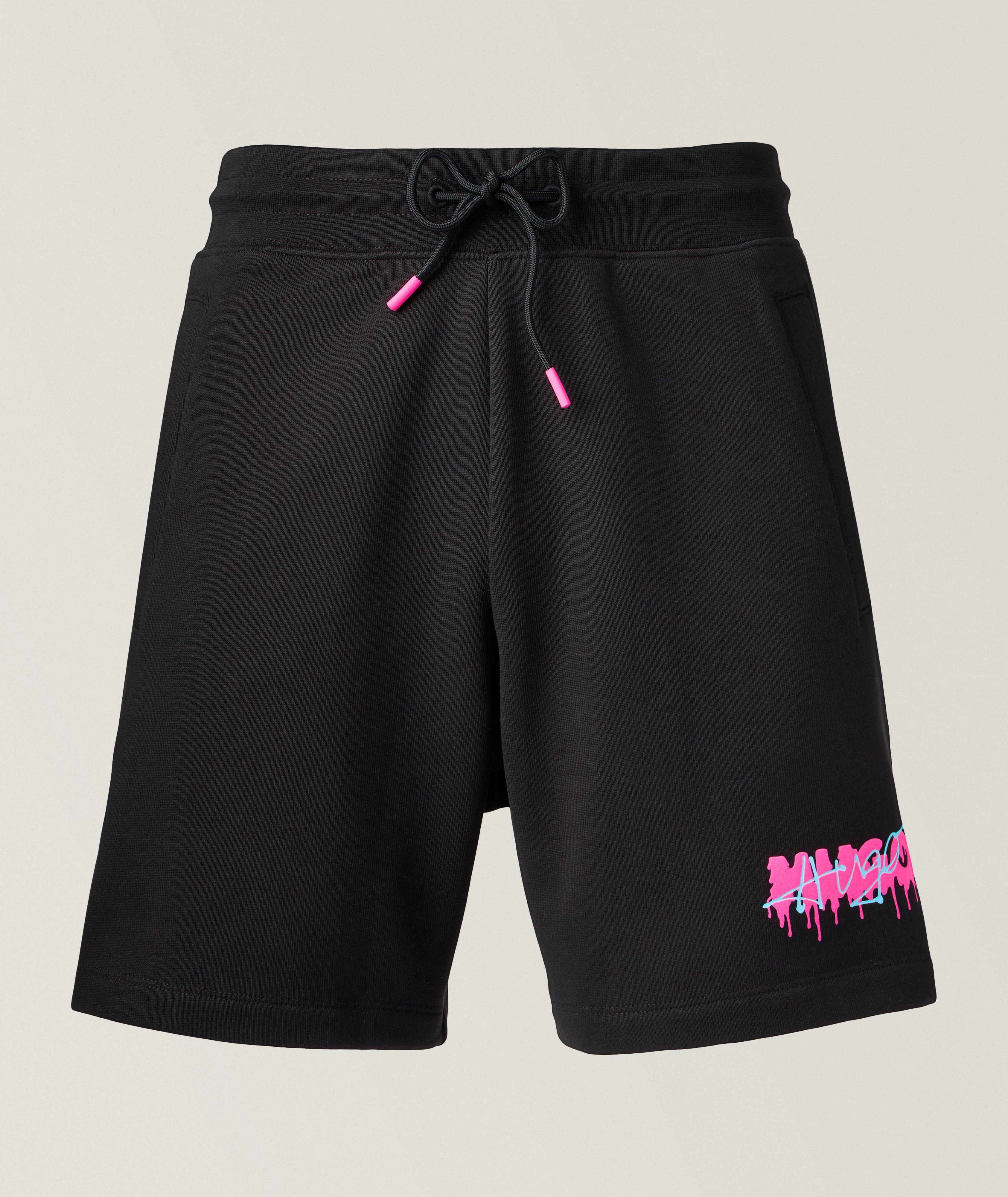 HUGO Short En Coton Bouclé Avec Logo En Noir , Taille Homme Grand