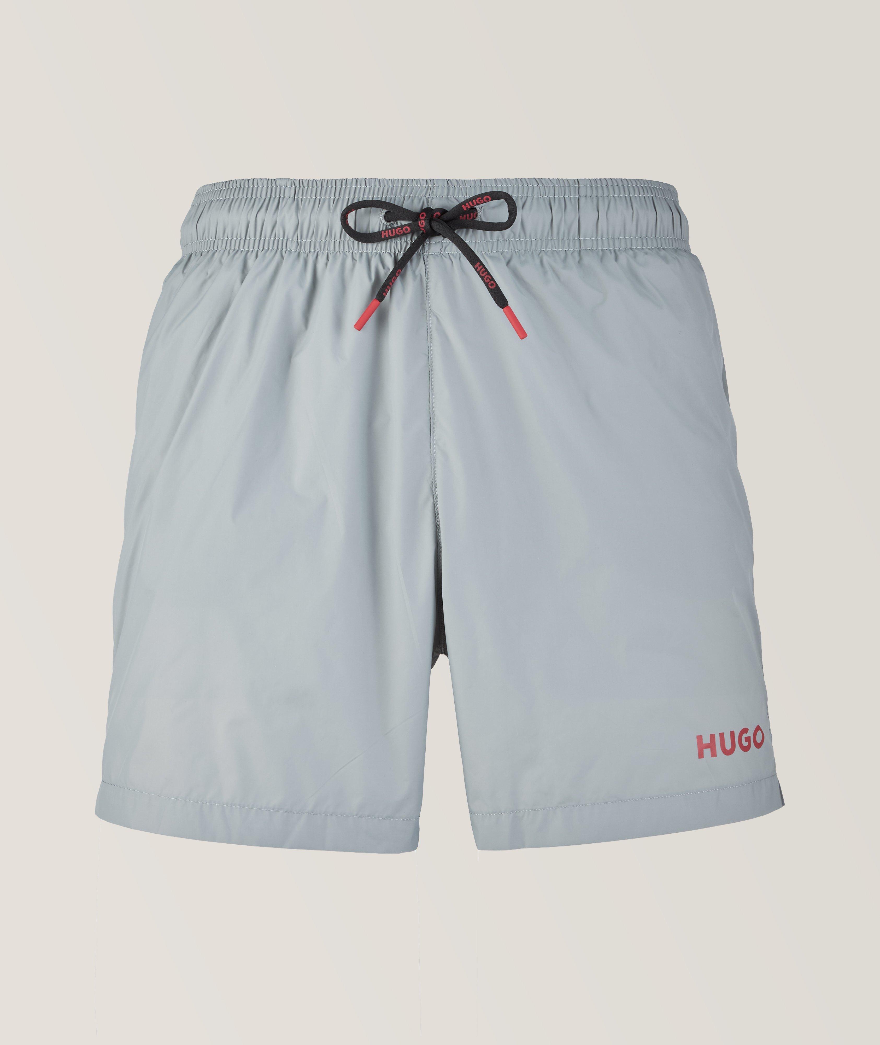 Hugo Responsible Collection Haiti Swim Shorts In Grey , Men's Size XL