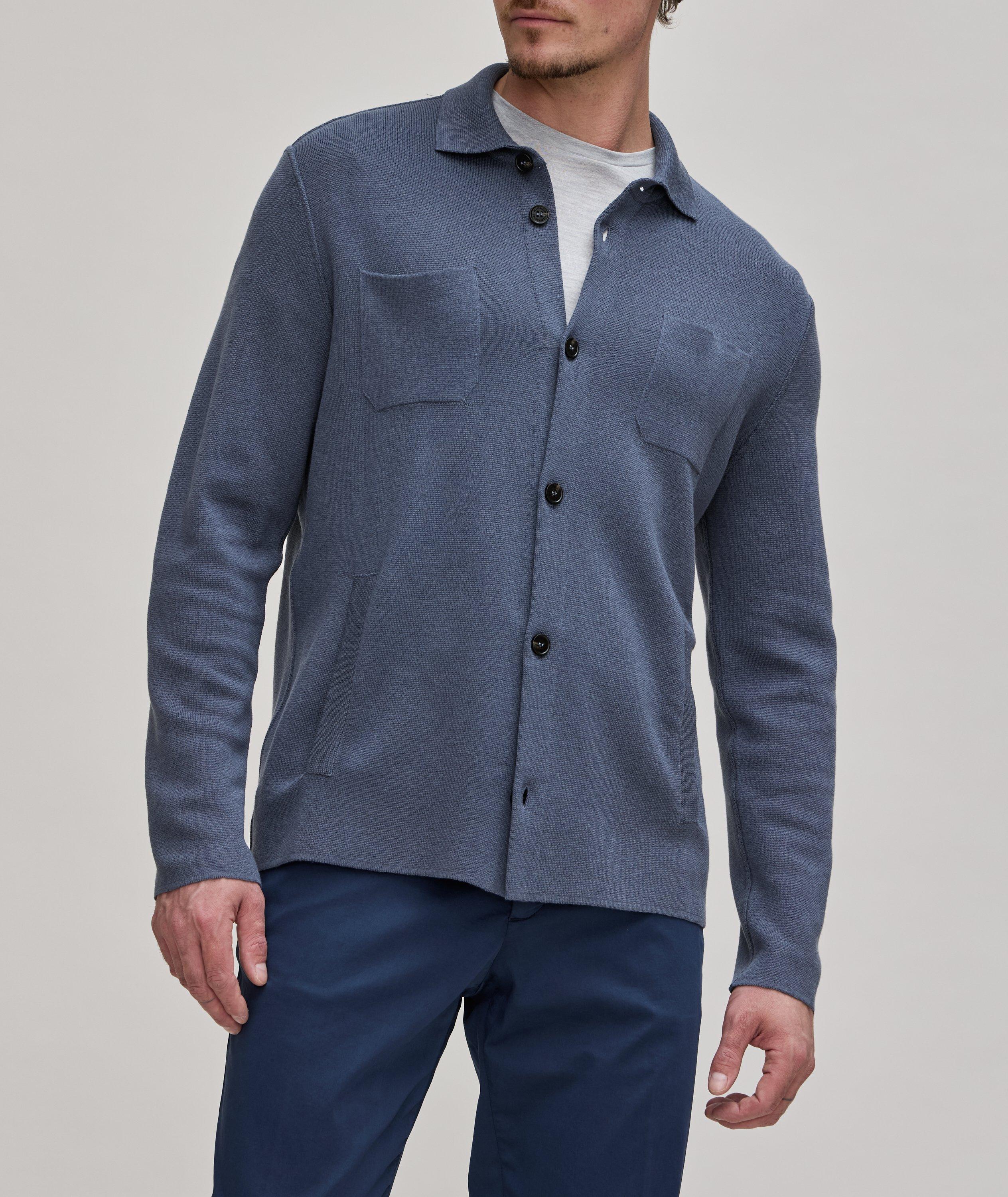 Silk-Cotton Knitted Cardigan  image 1