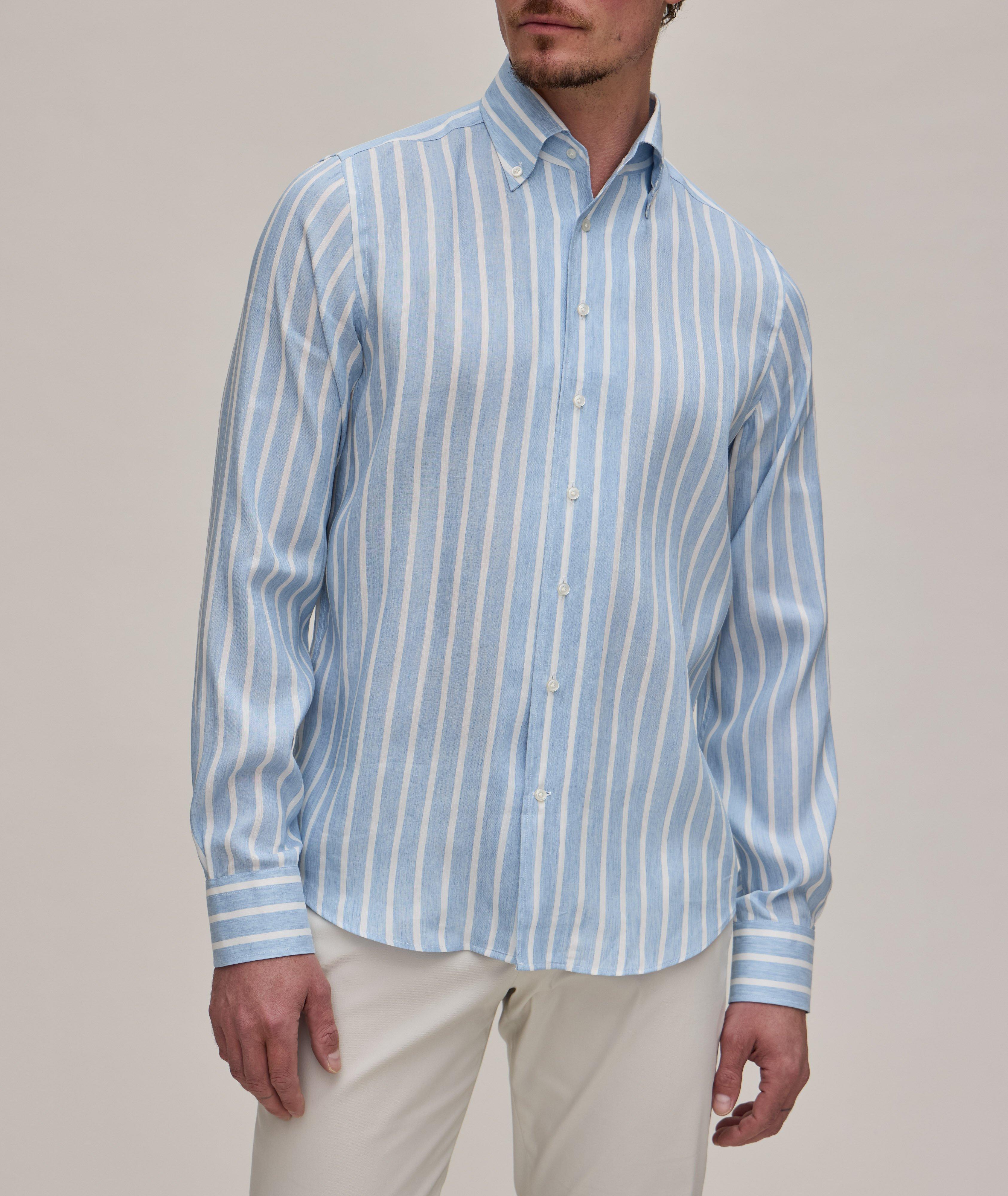Chemise à rayures et à tissage façonné image 1