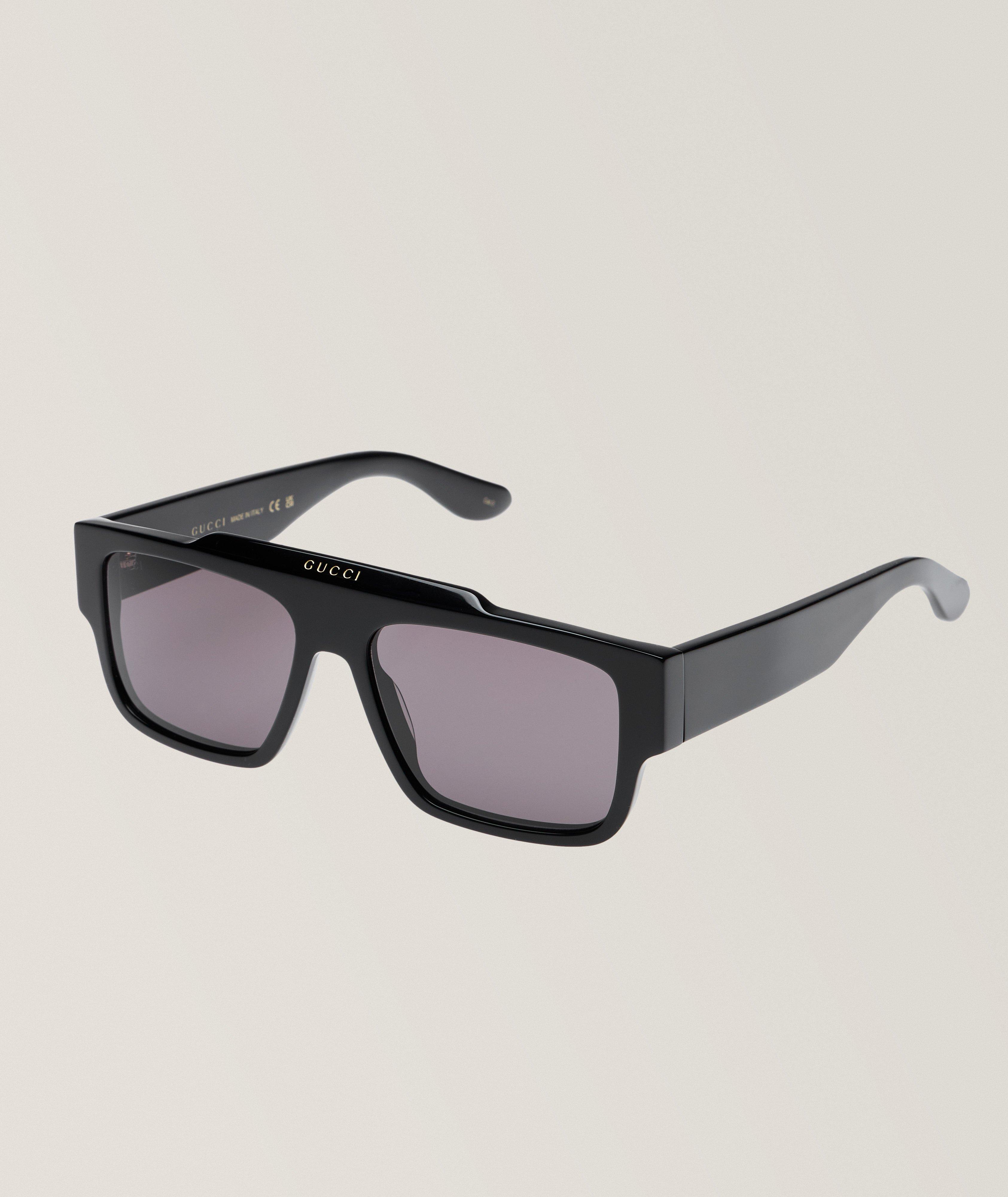 Shiny Rectangular Frame Sunglasses