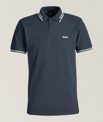 Berluti Piqué Cotton Leather Tab Logo Polo | Polos | Harry Rosen