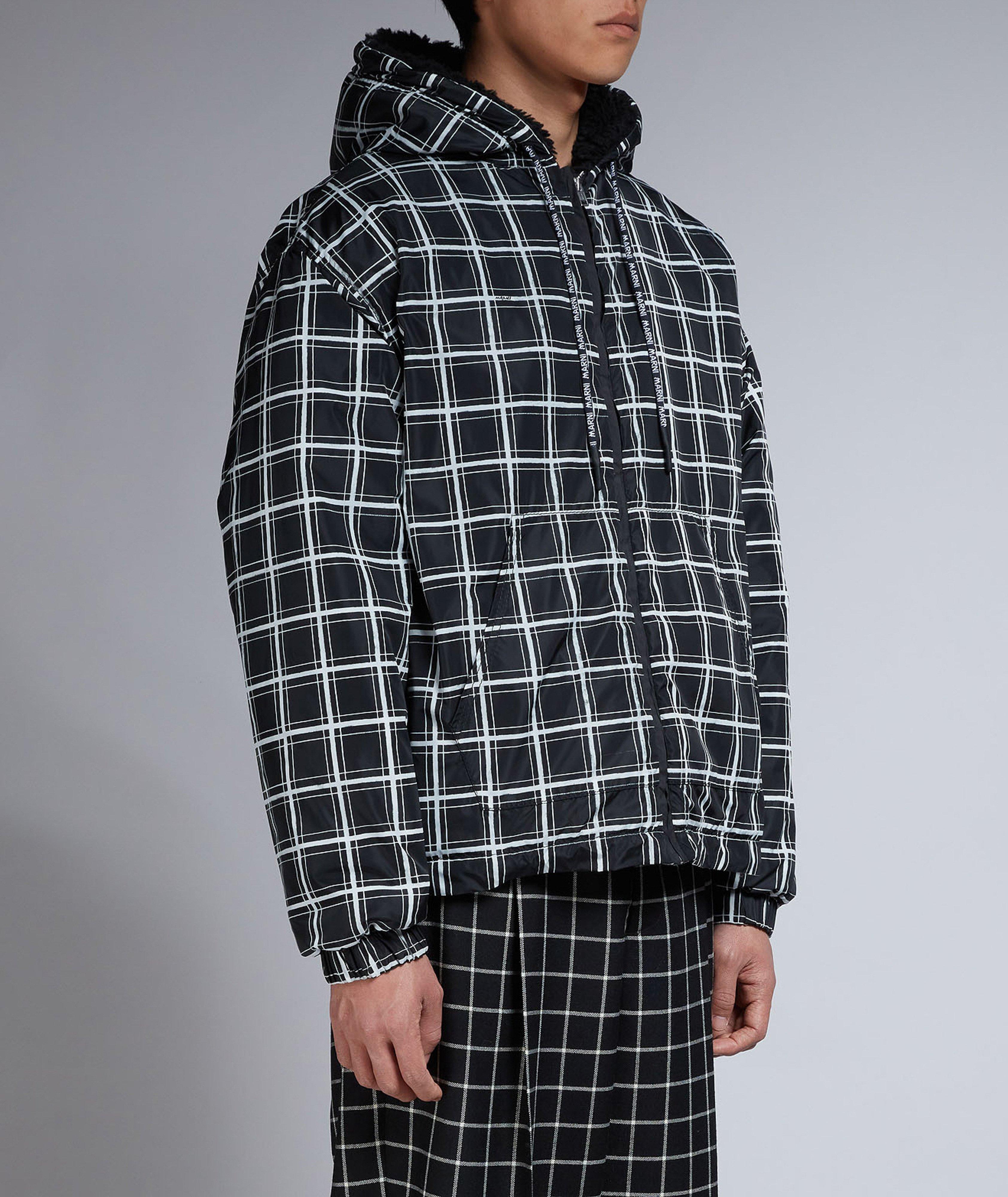 Checkered Hooded Jacket image 3