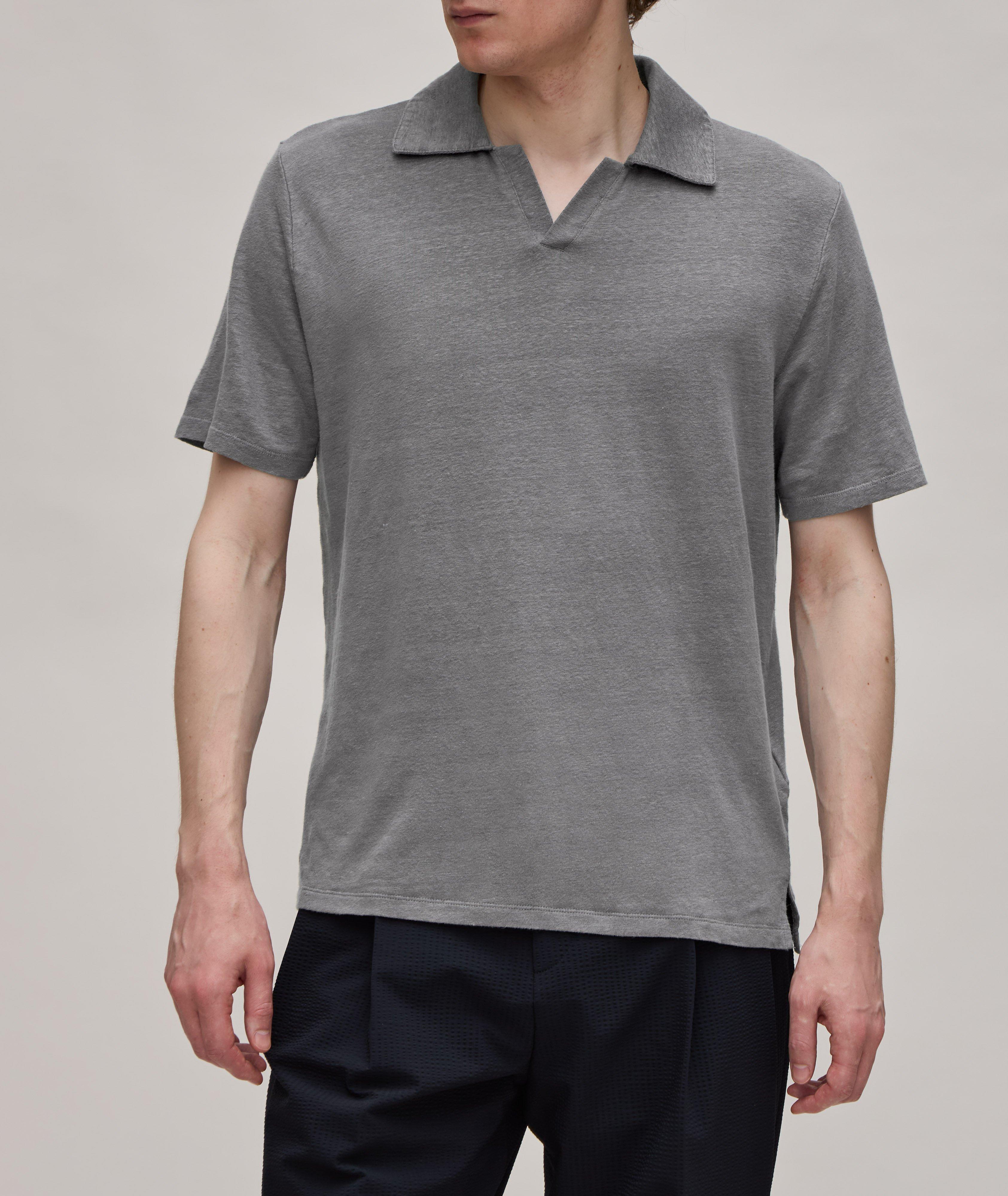 Simon Heathered Linen Polo image 1