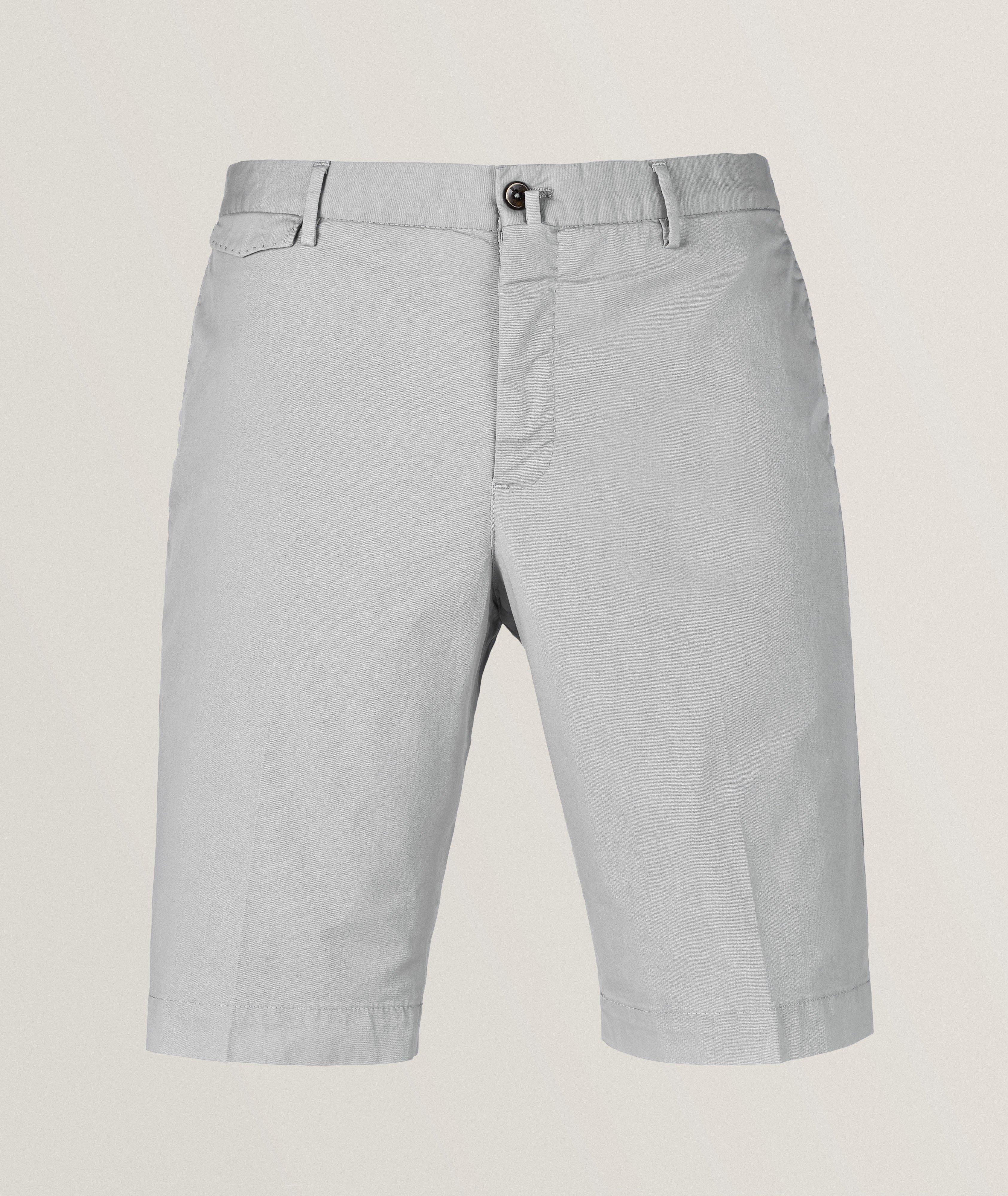 Pt Cotton-Stretch Gabardine Bermuda Shorts In Grey , Men's Size 52