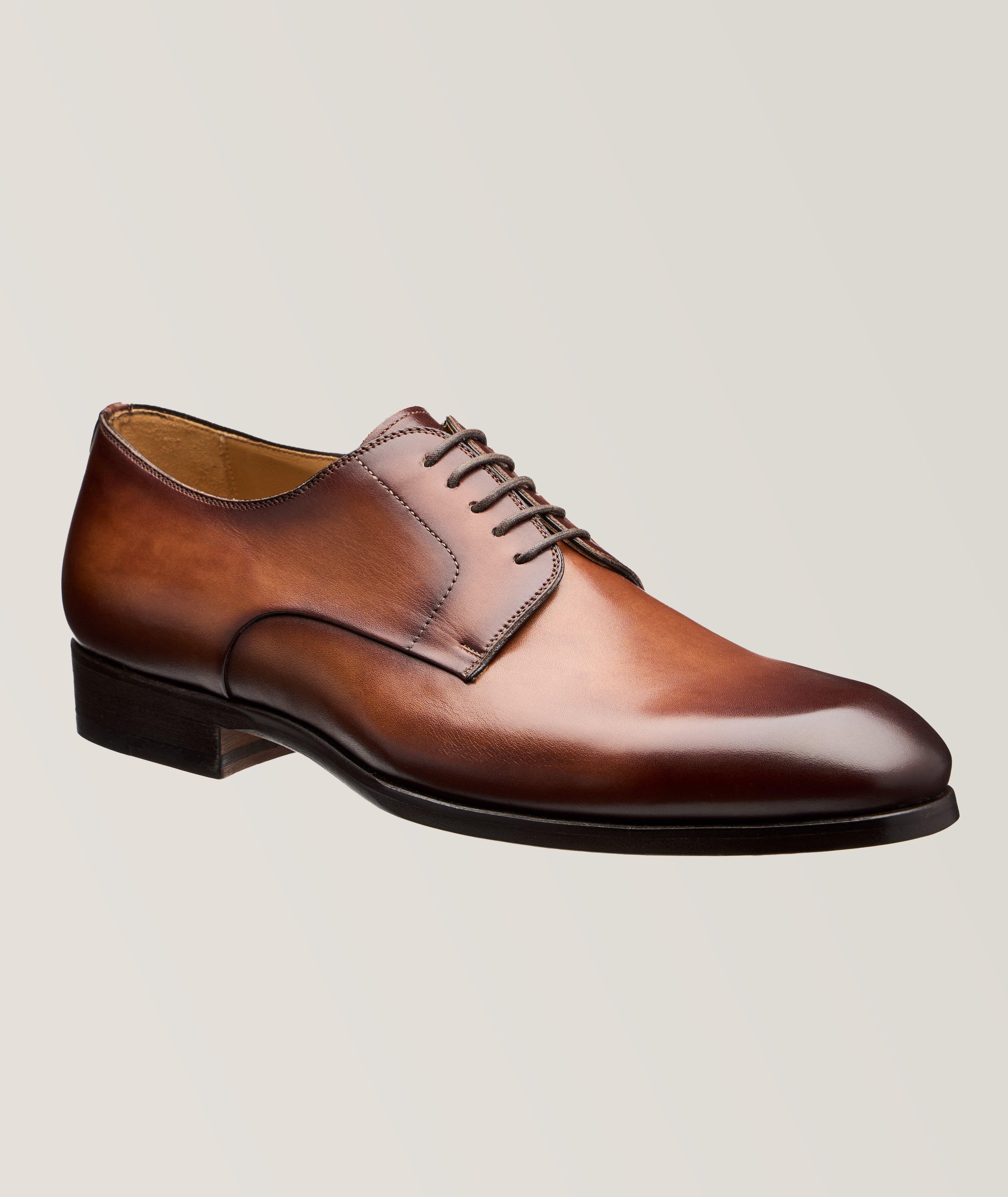Andros Burnished Leather Lace Up Derbies