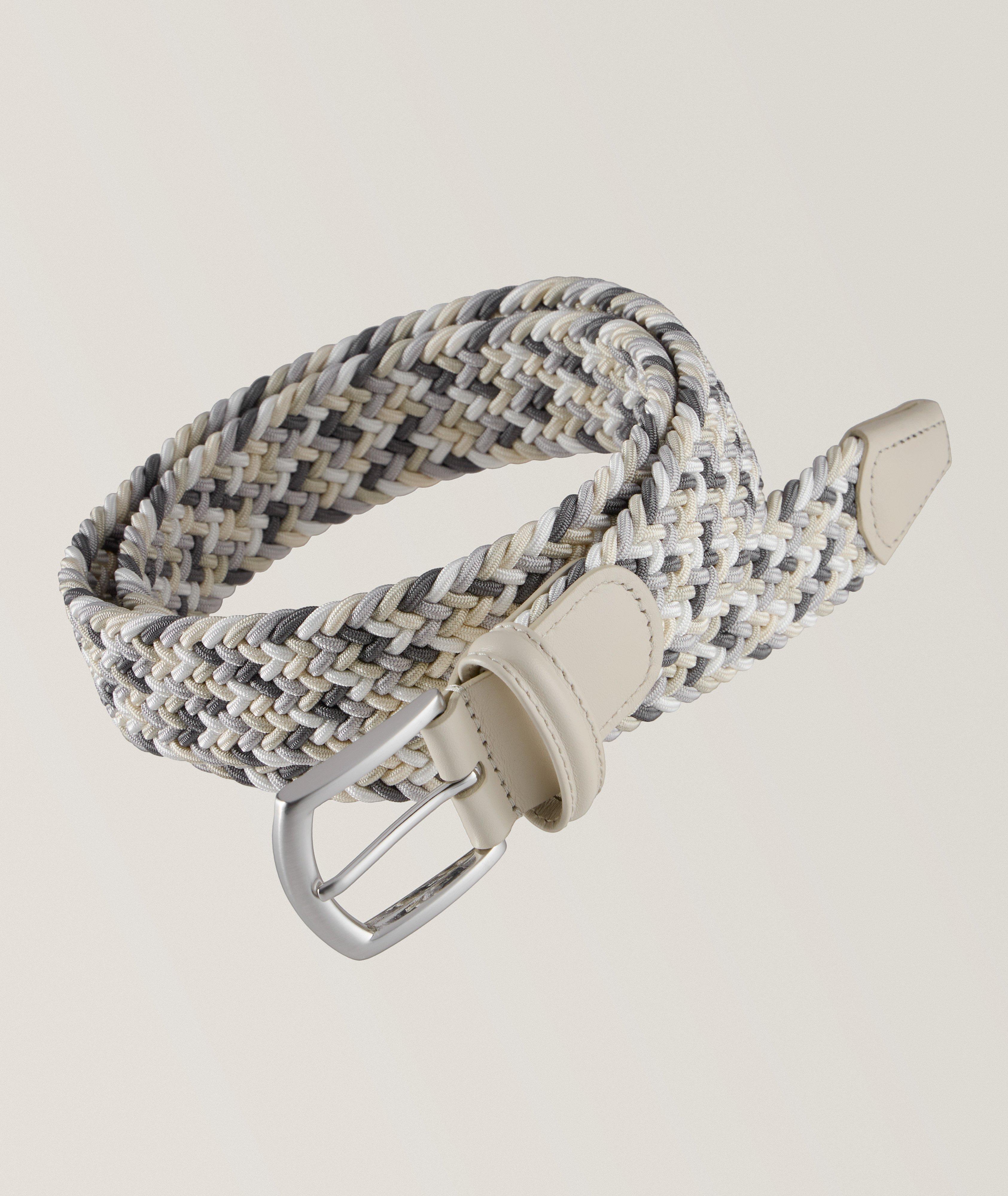 MÃ©lange Stretch Woven Pin-Buckle Belt