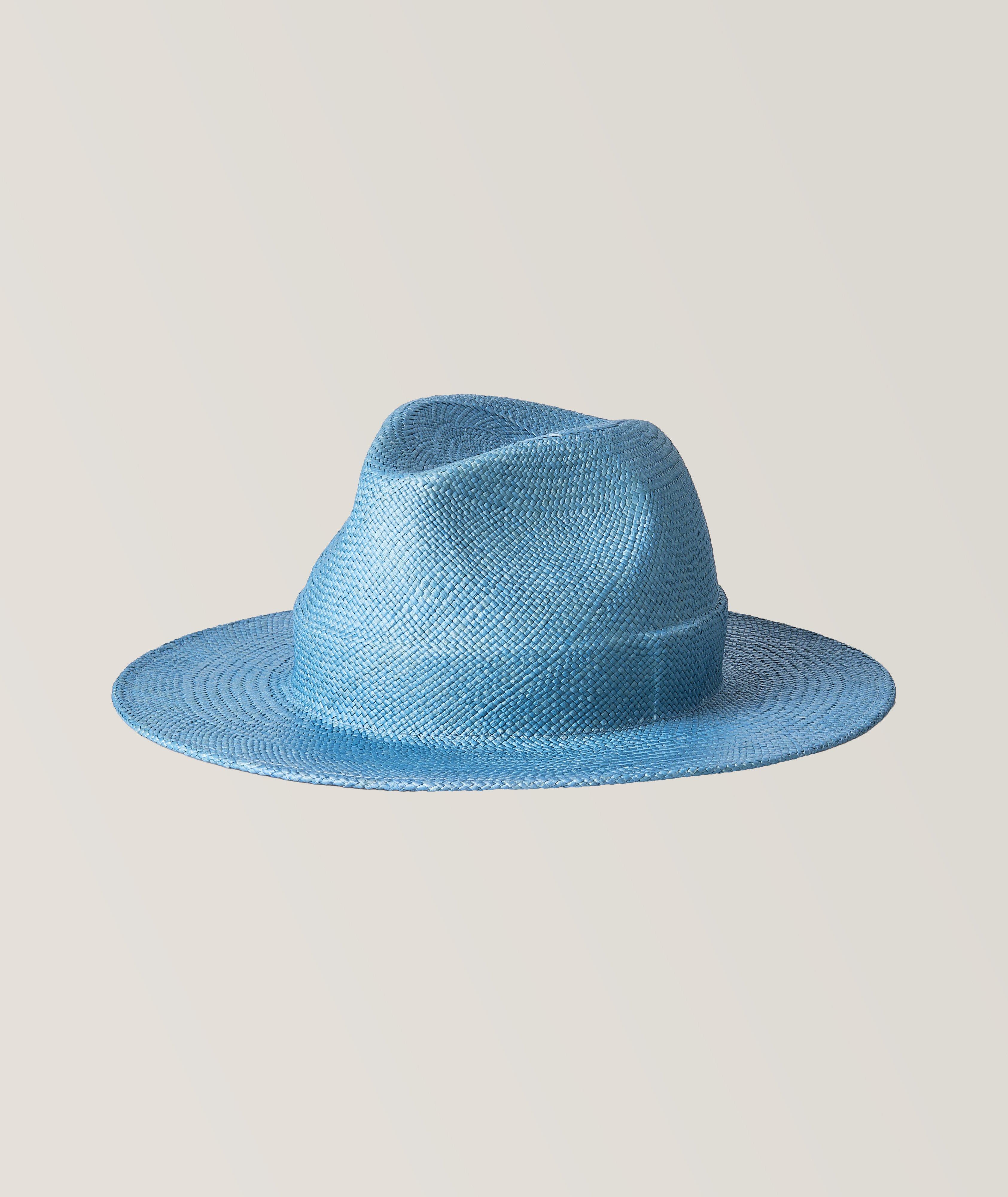 Barbisio Chapeau Mou Ray En Paille En Bleu , Taille Homme Moyen