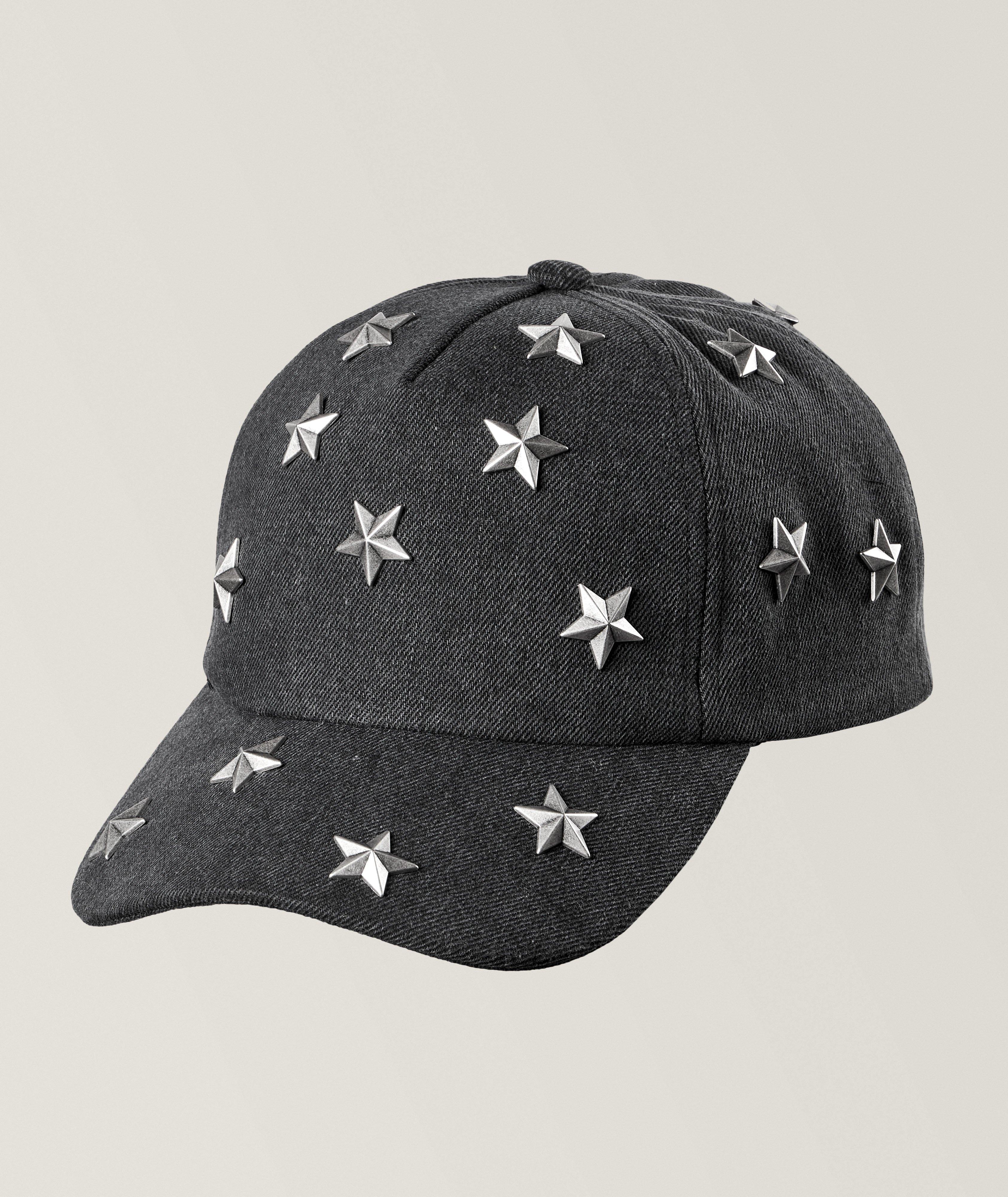 Embellished Stars Denim Baseball Cap