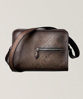 Berluti Journalier Scritto Leather Messenger Bag | Bags & Cases 