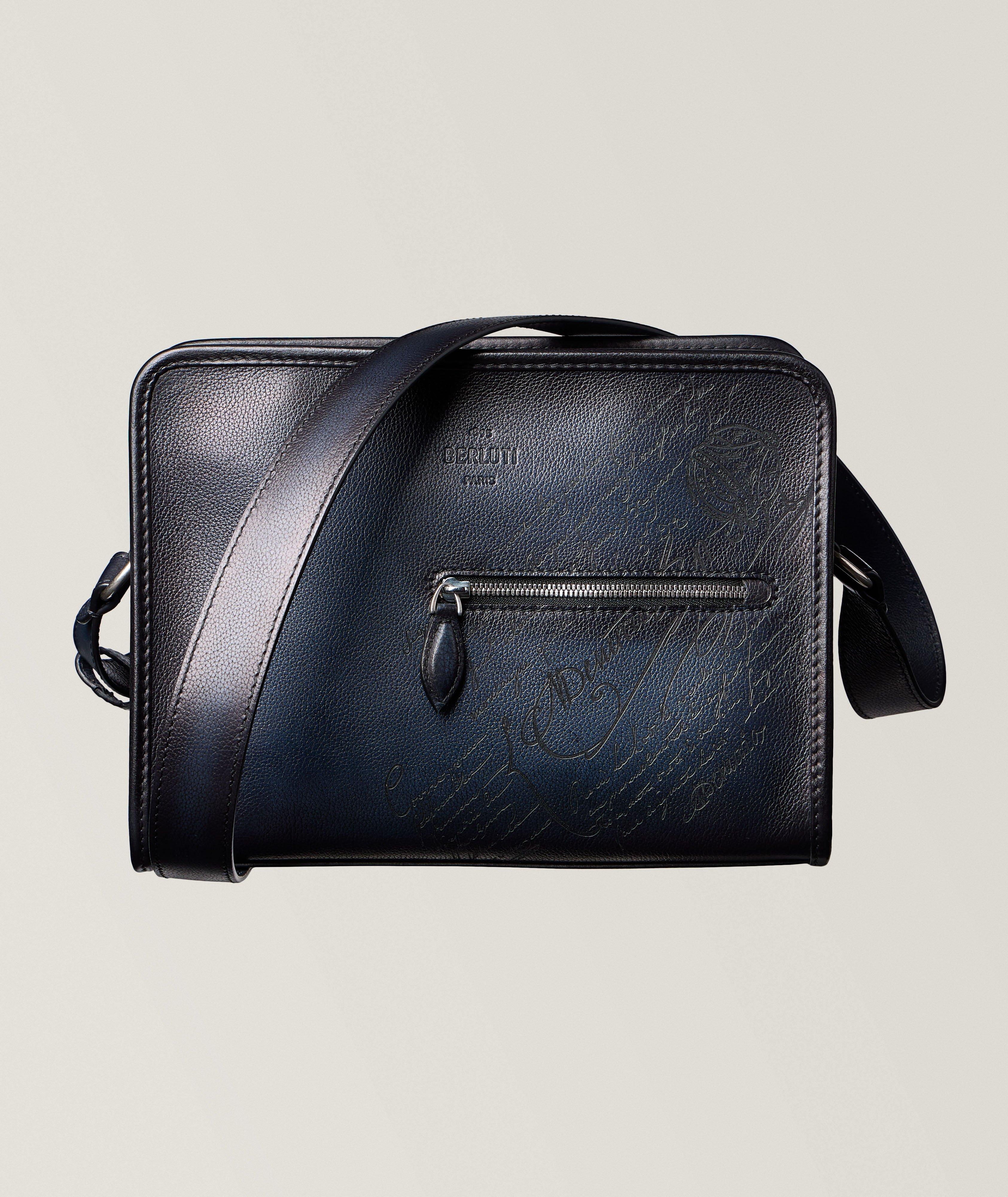 Journalier Scritto Leather Messenger Bag