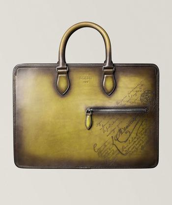 Berluti E'Mio Scritto Leather Briefcase | Bags & Cases | Harry Rosen