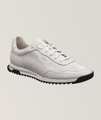 Mens boss white best sale trainers