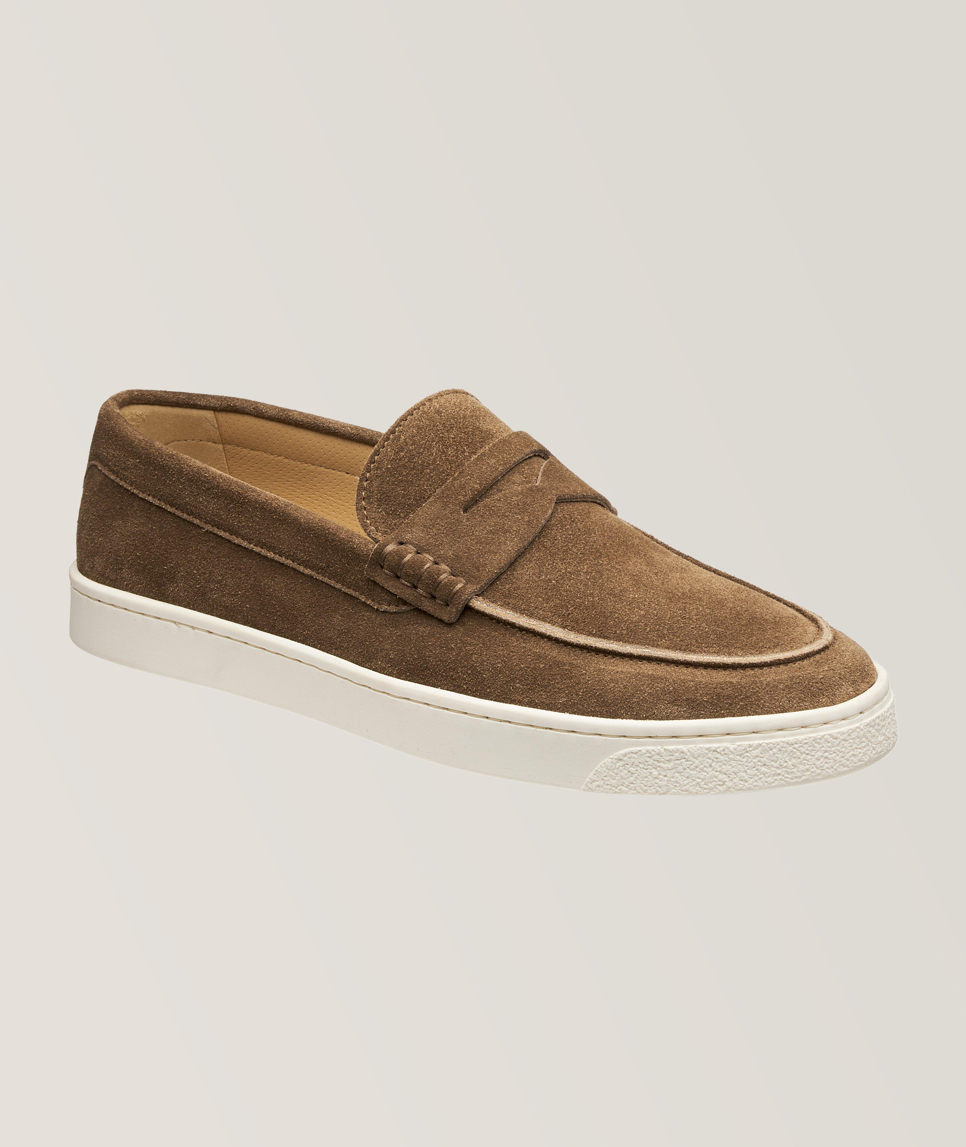 Suede Hybrid Penny Loafers