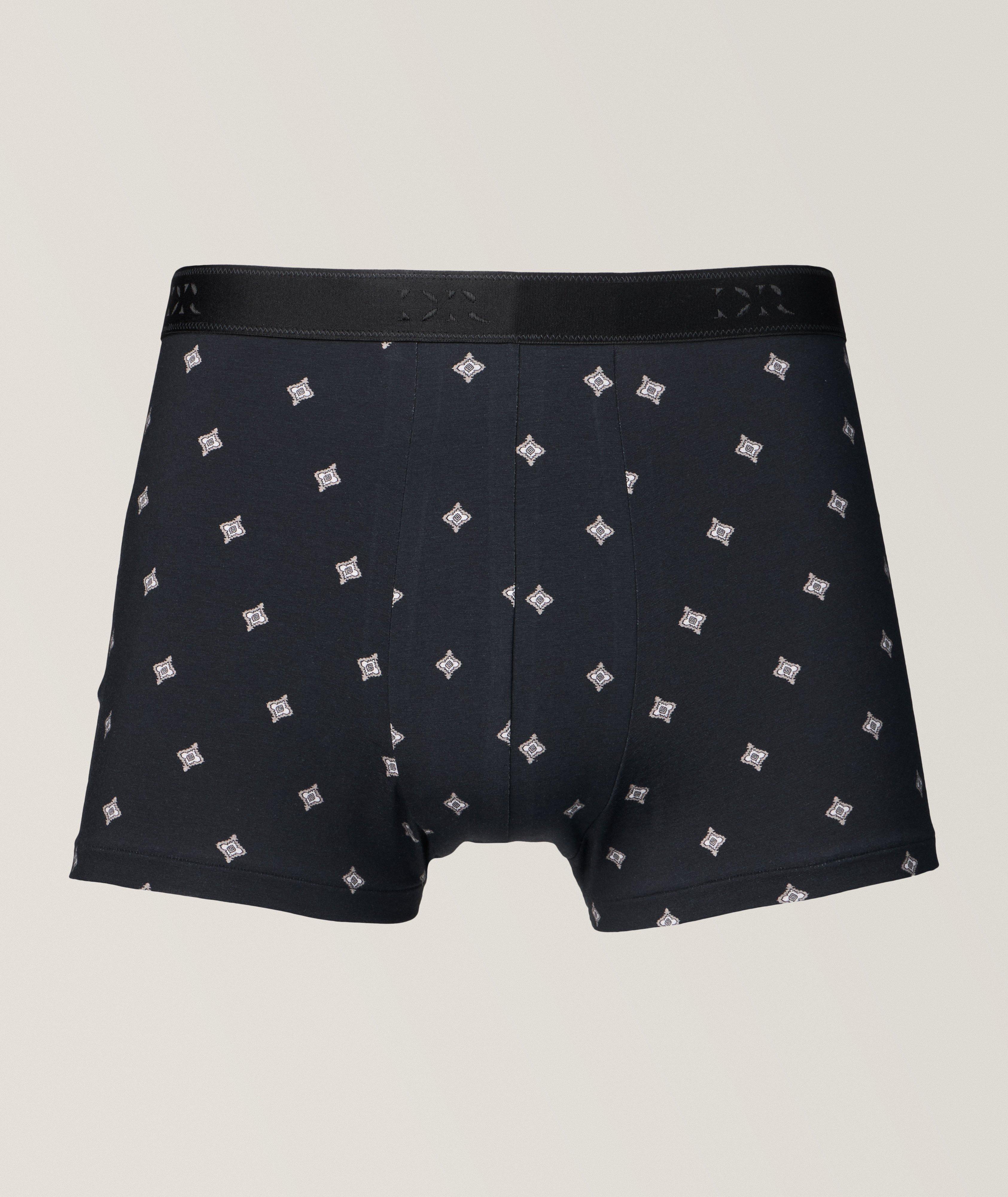 Diamond-Geometric Pima Cotton-Stretch Hipsters