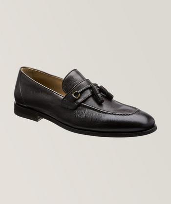 Ferragamo Gustav Polished Leather Double Gancio Loafers, Dress Shoes