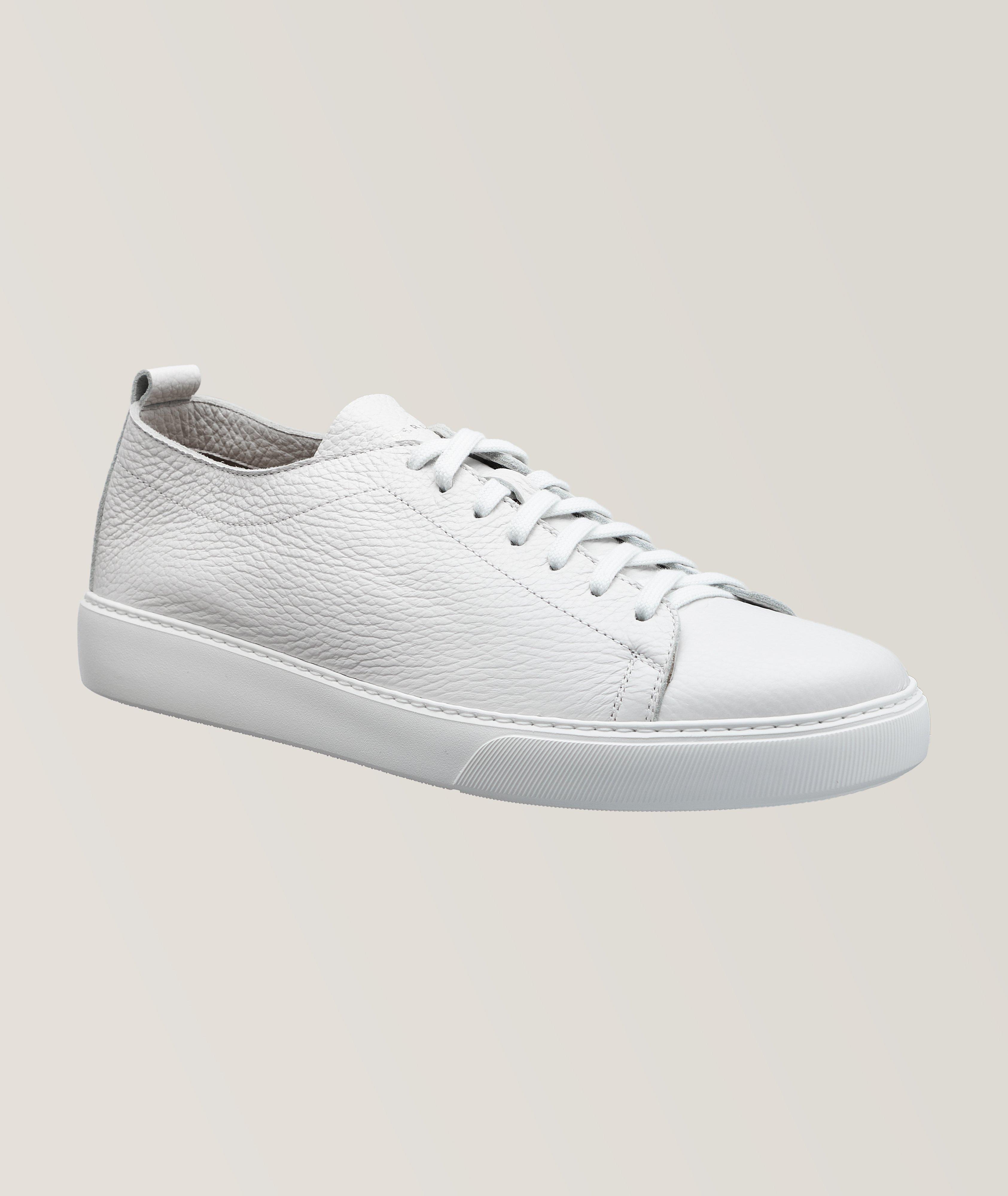 Henderson Chaussure Sport Byron En Cuir Grenu En Blanc , Taille Homme 43.5