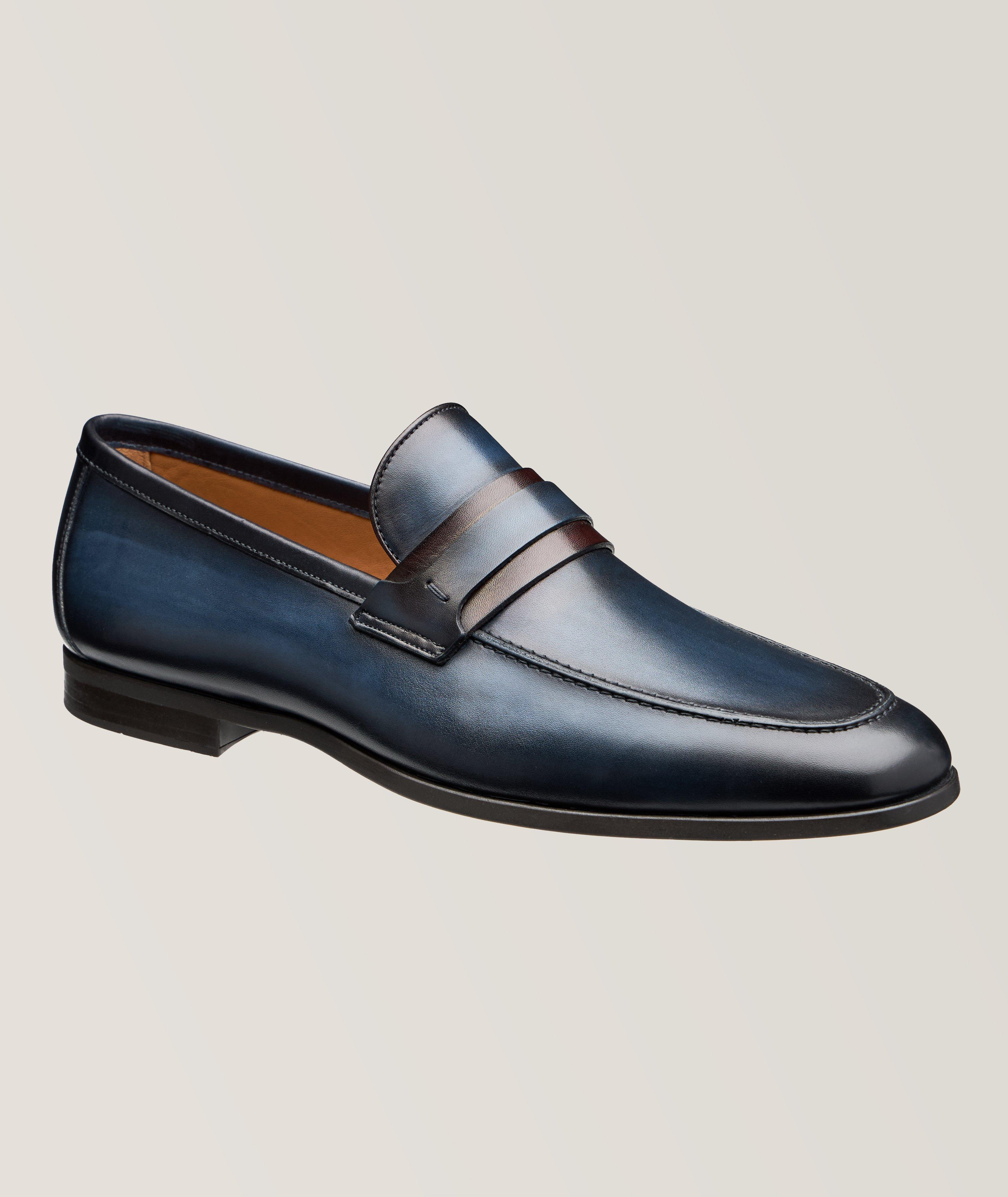 Magnanni blue suede loafers on sale