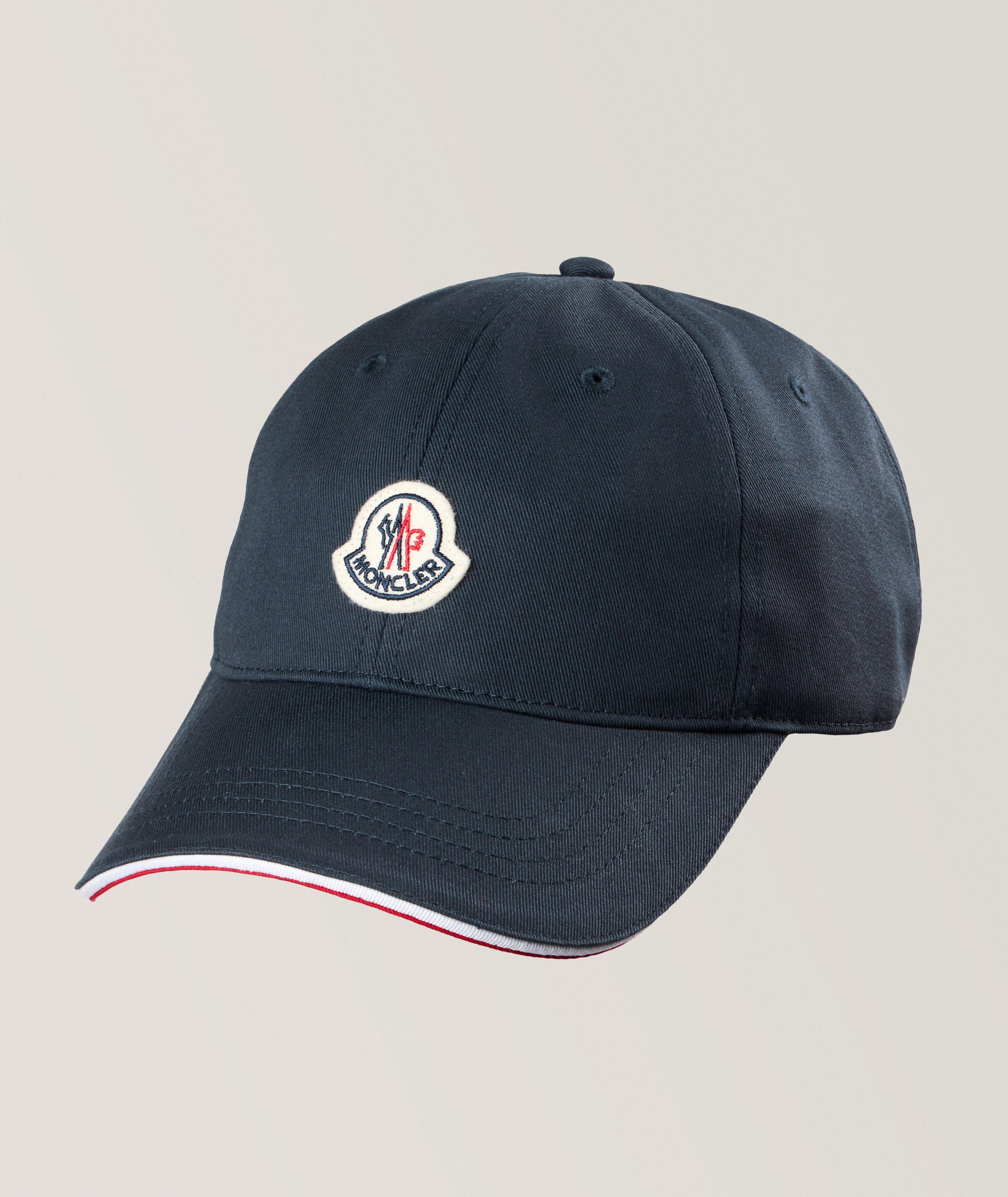 Moncler Casquette Sport En Coton Avec Logo Brodé En Bleu