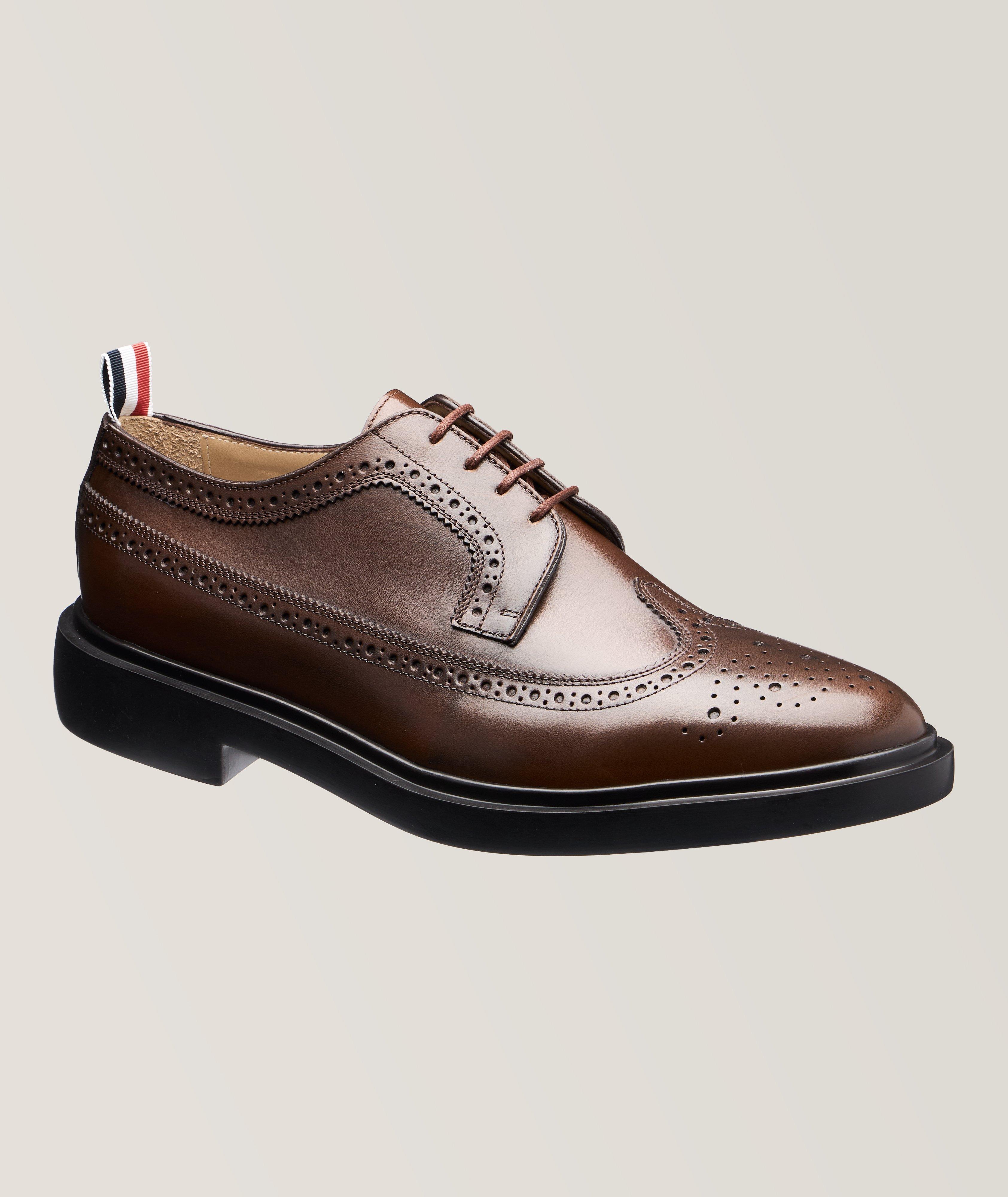 Thom Browne Chaussure Brogue En Cuir Texturé En Brun , Taille Homme 10