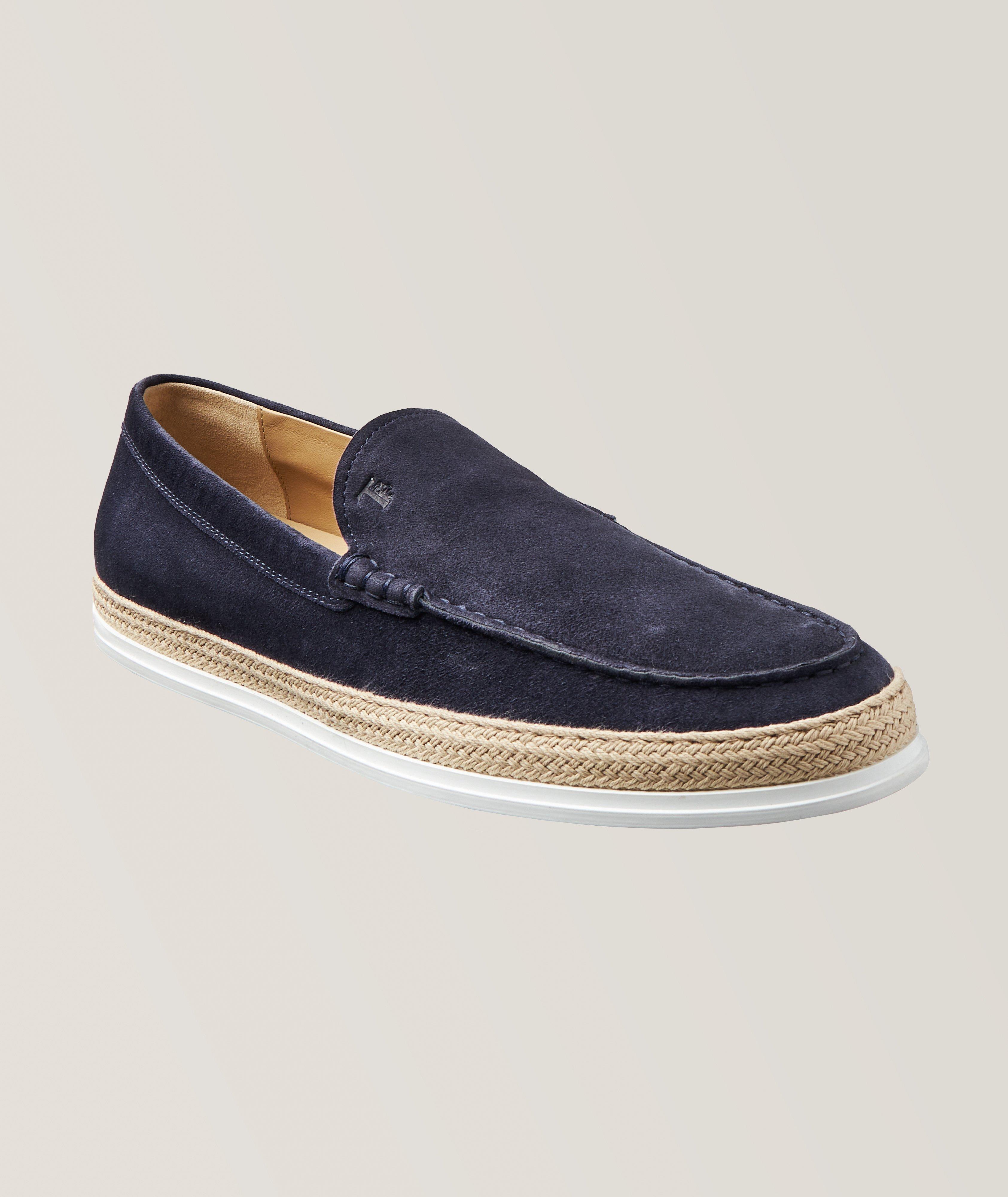 Tod's Espadrille En Nubuck En Bleu , Taille Homme 6