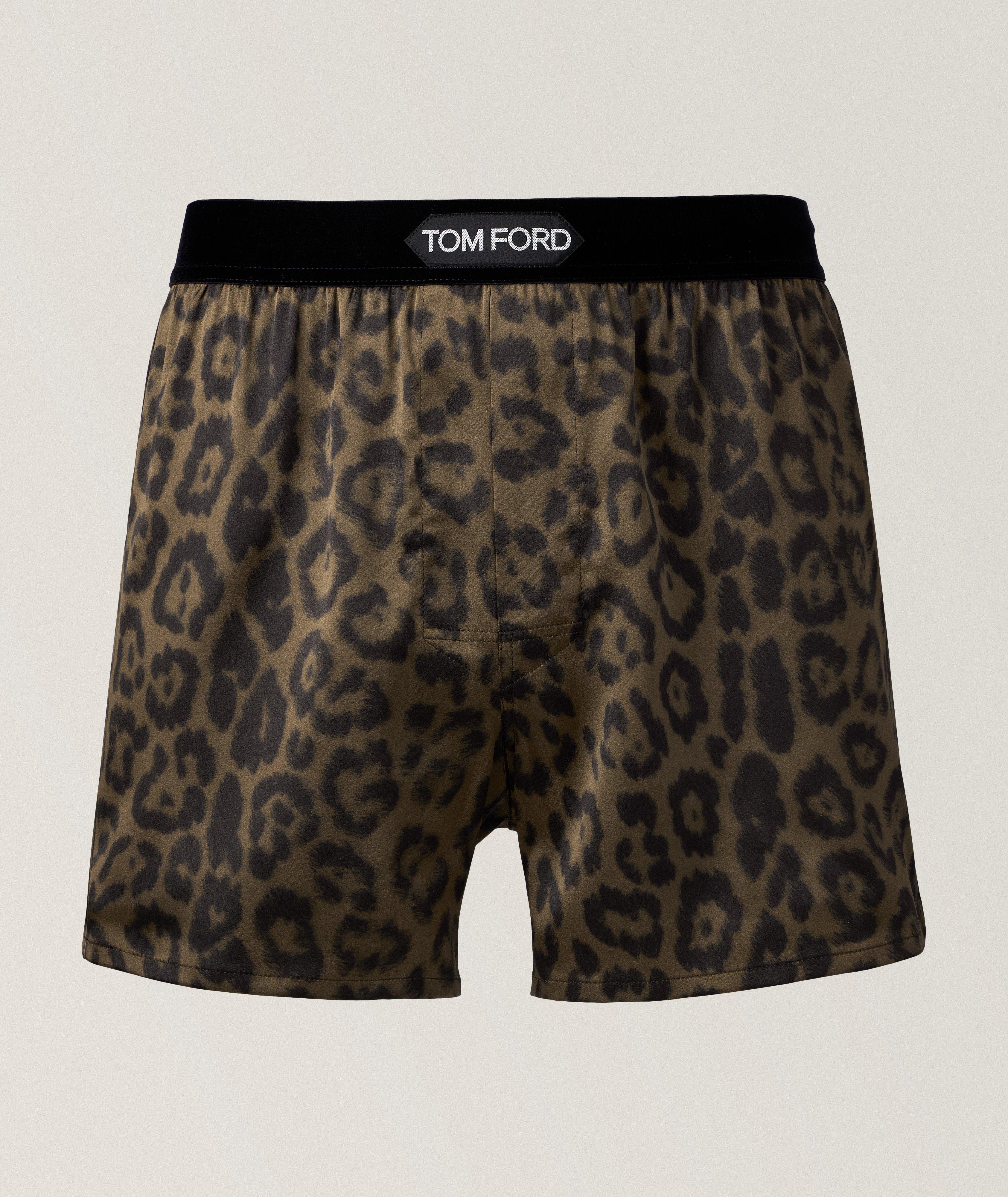 Tom Ford Boxeur Ample En Soie À Motif Guépard En Brun , Taille Homme TG