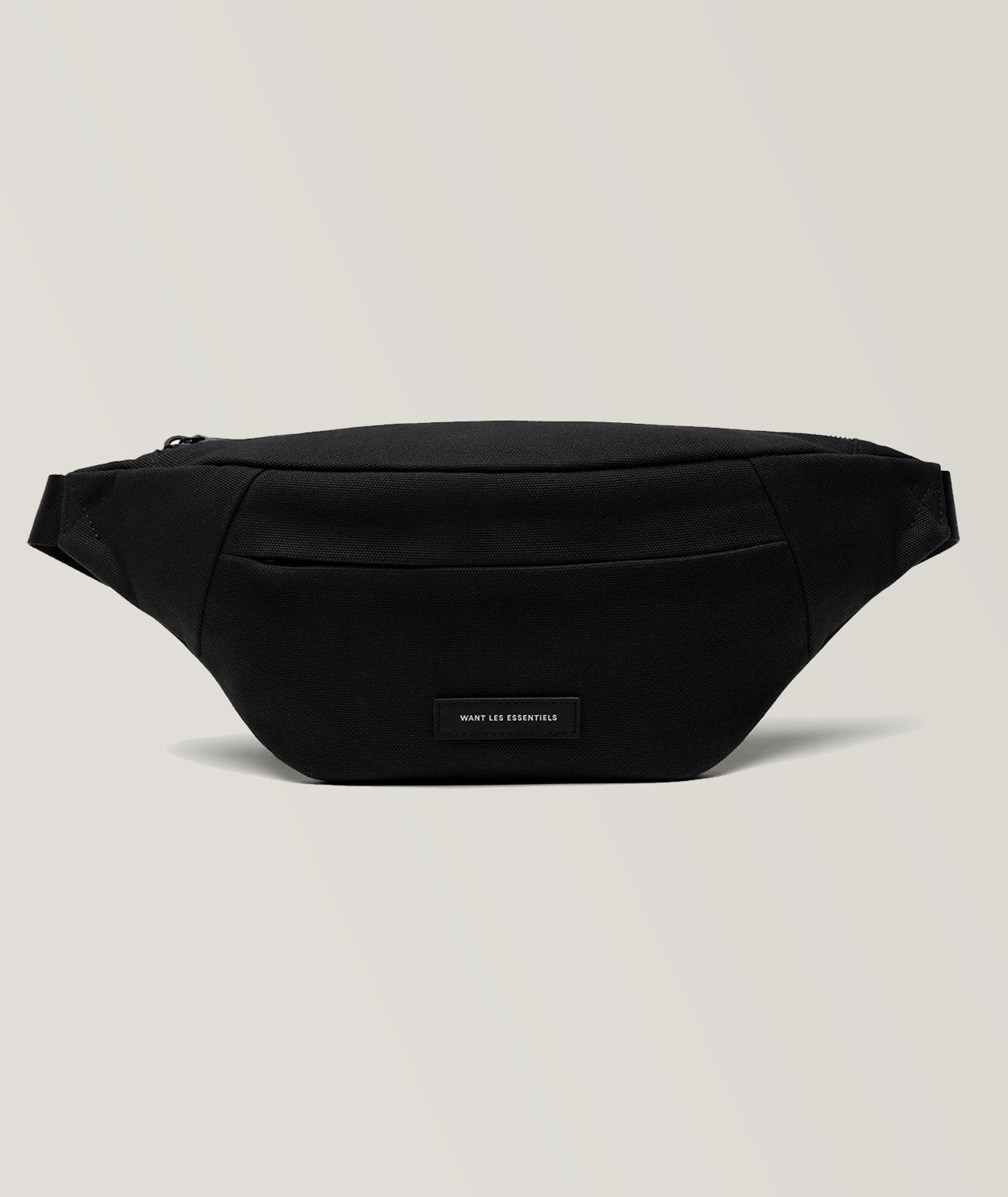 Want Les Essentiels Atlin Canvas Organic Cotton Waist Pack In Black