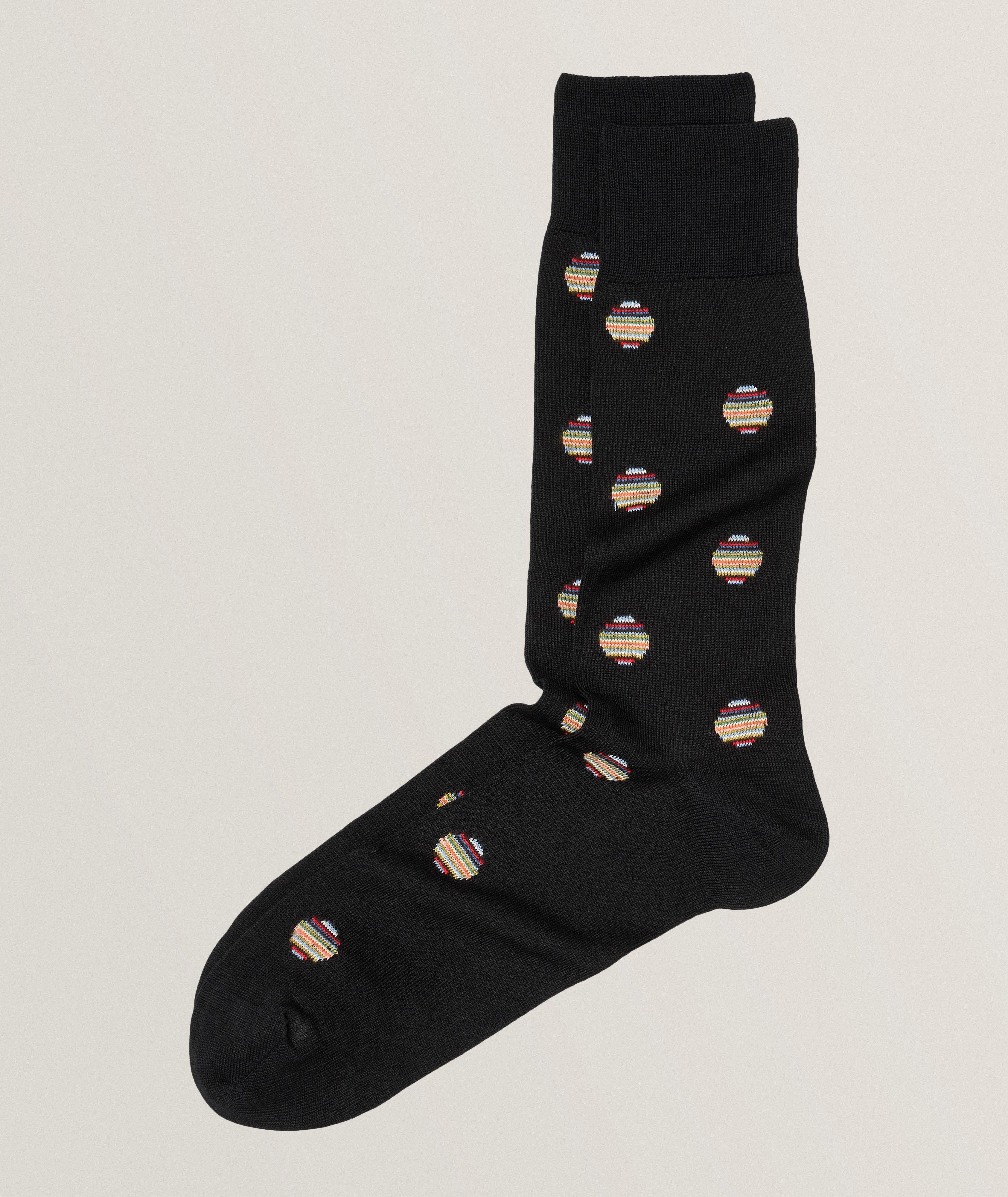 Paul Smith Signature Polka Dot Cotton-Blend Socks 