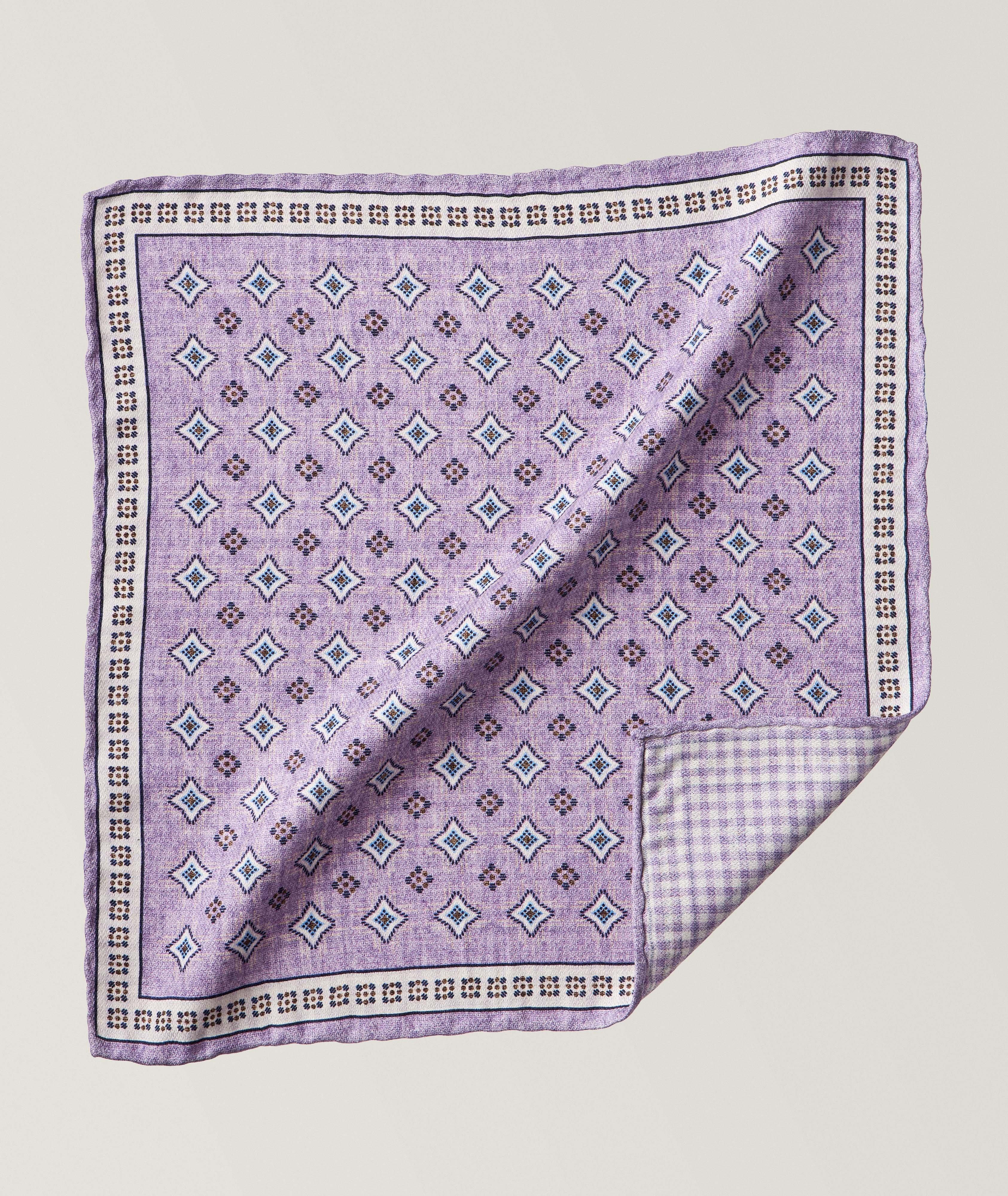 Neat Pattern Silk Pocket Square