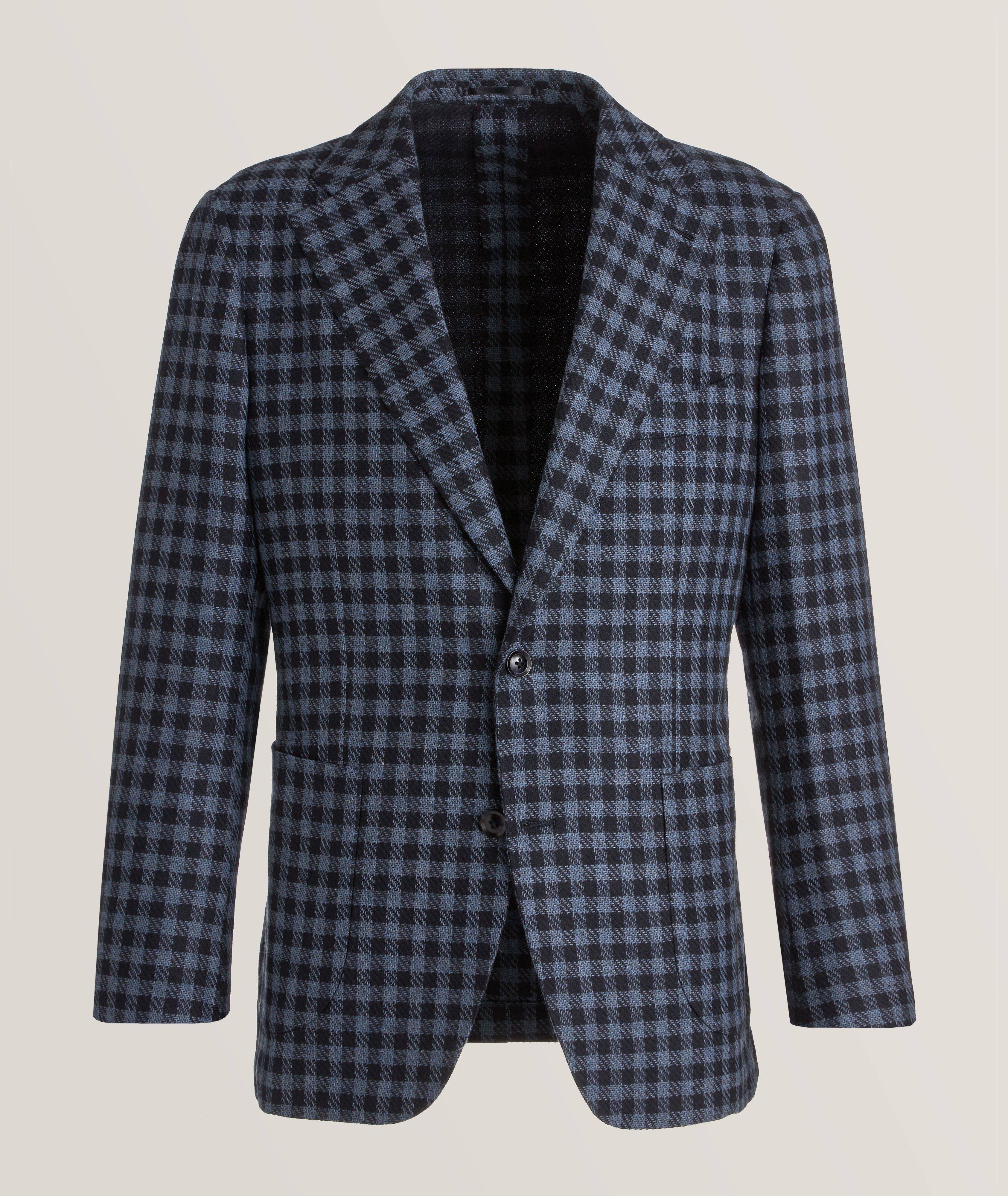 Checkered Wool Silk Sport Jacket image 0